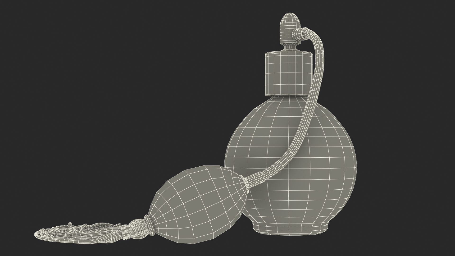3D model Black Hose Pump Perfume Bottle