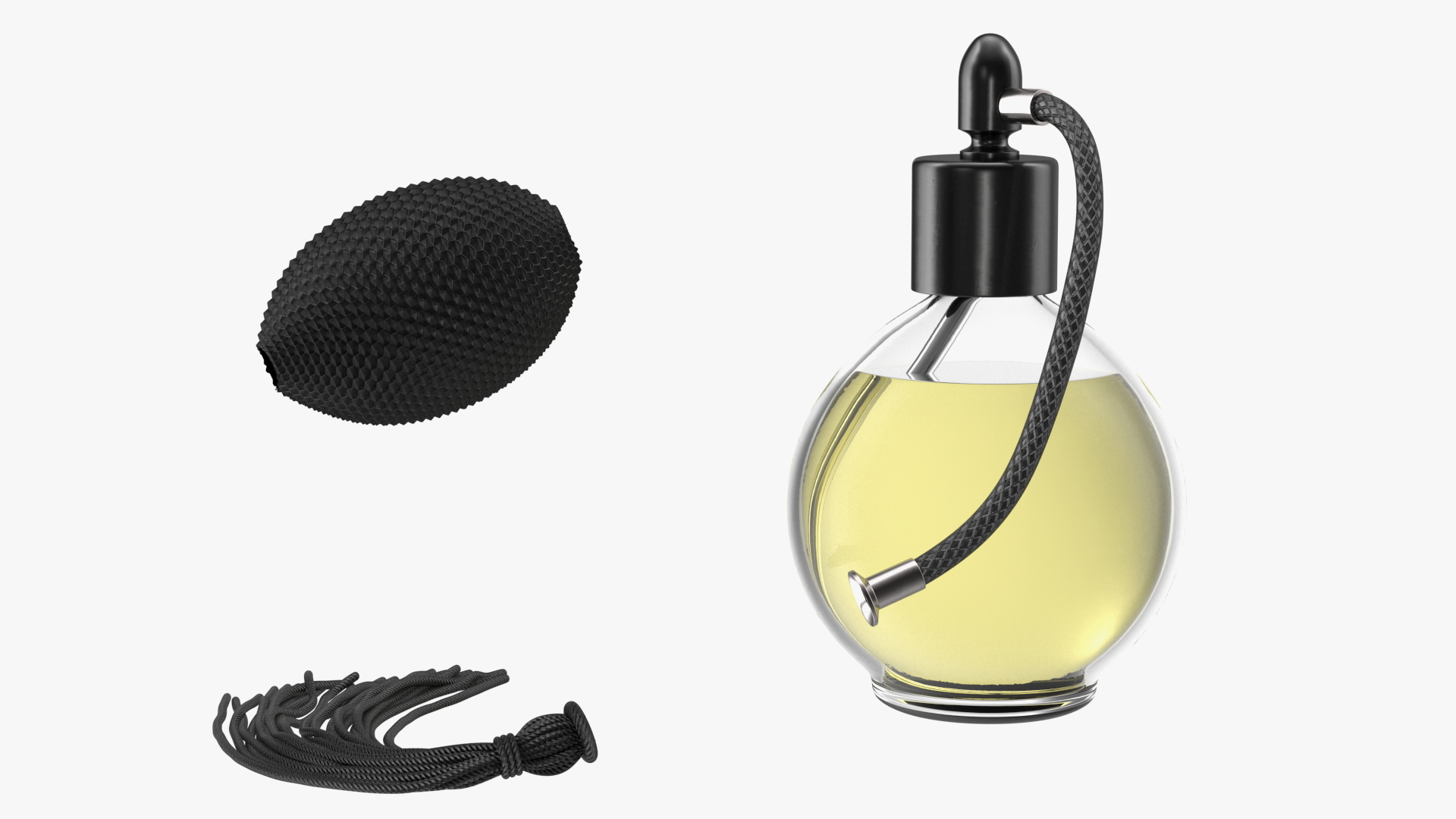 3D model Black Hose Pump Perfume Bottle