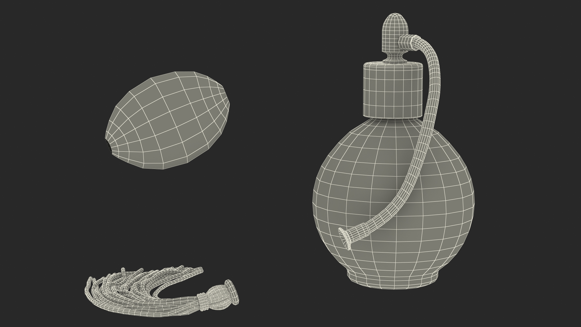 3D model Black Hose Pump Perfume Bottle