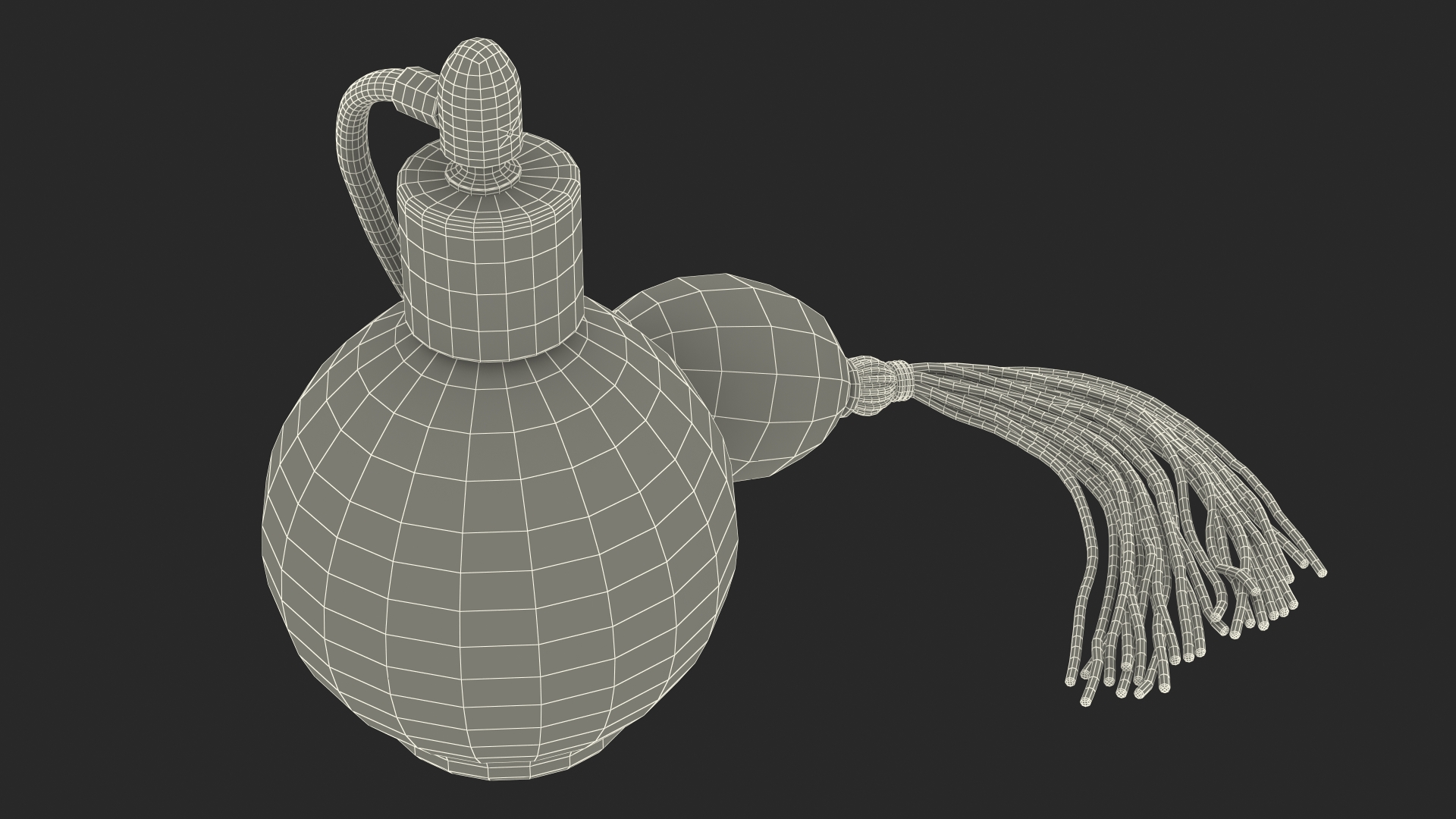 3D model Black Hose Pump Perfume Bottle