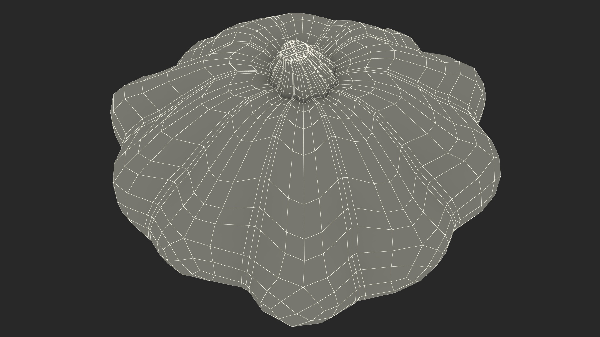 Green Color Bush Pumpkin 3D model