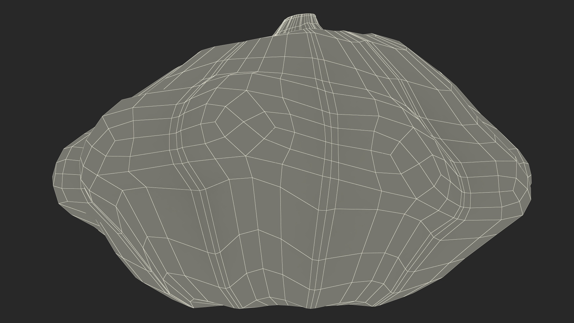 Green Color Bush Pumpkin 3D model