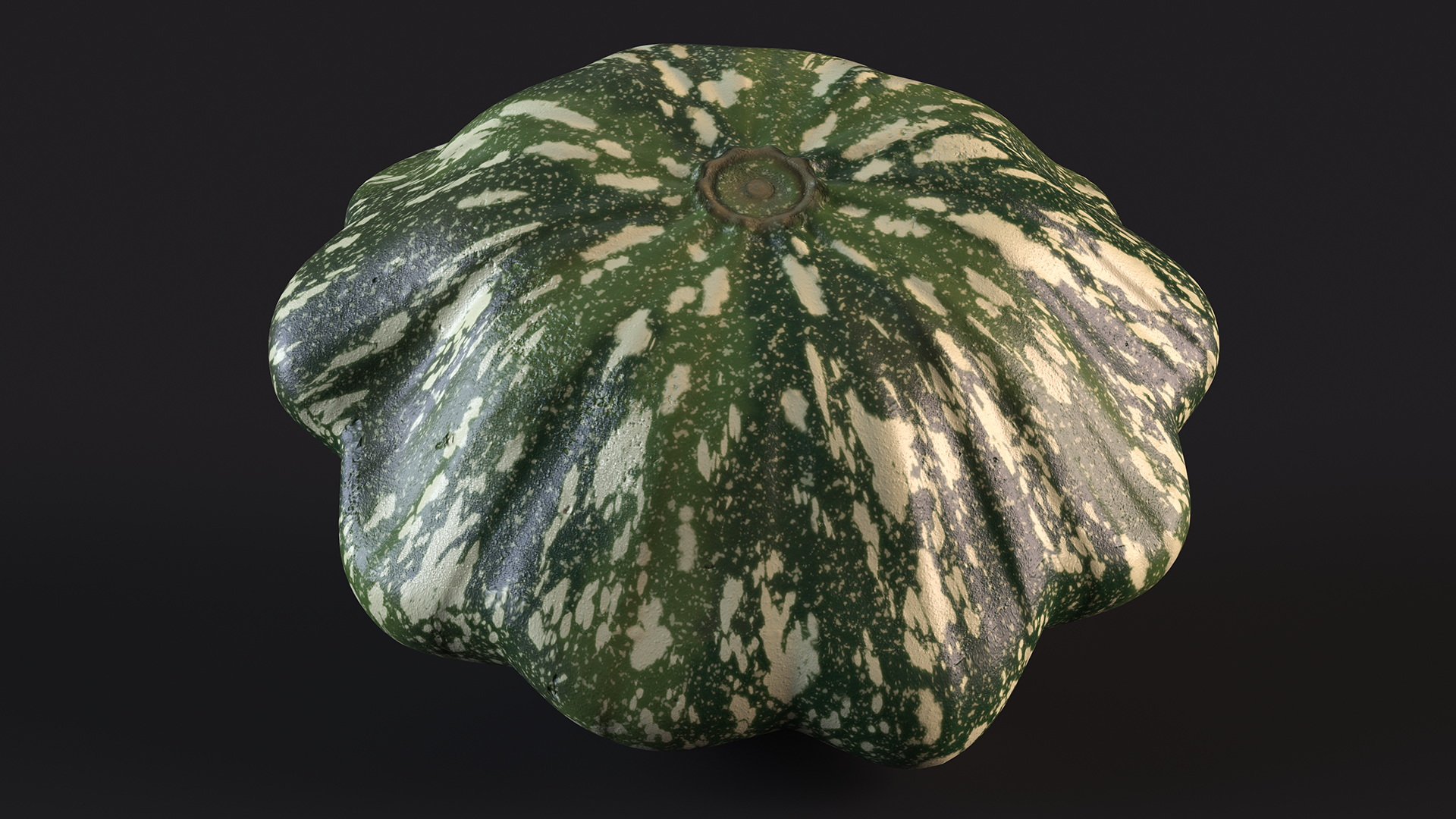 Green Color Bush Pumpkin 3D model
