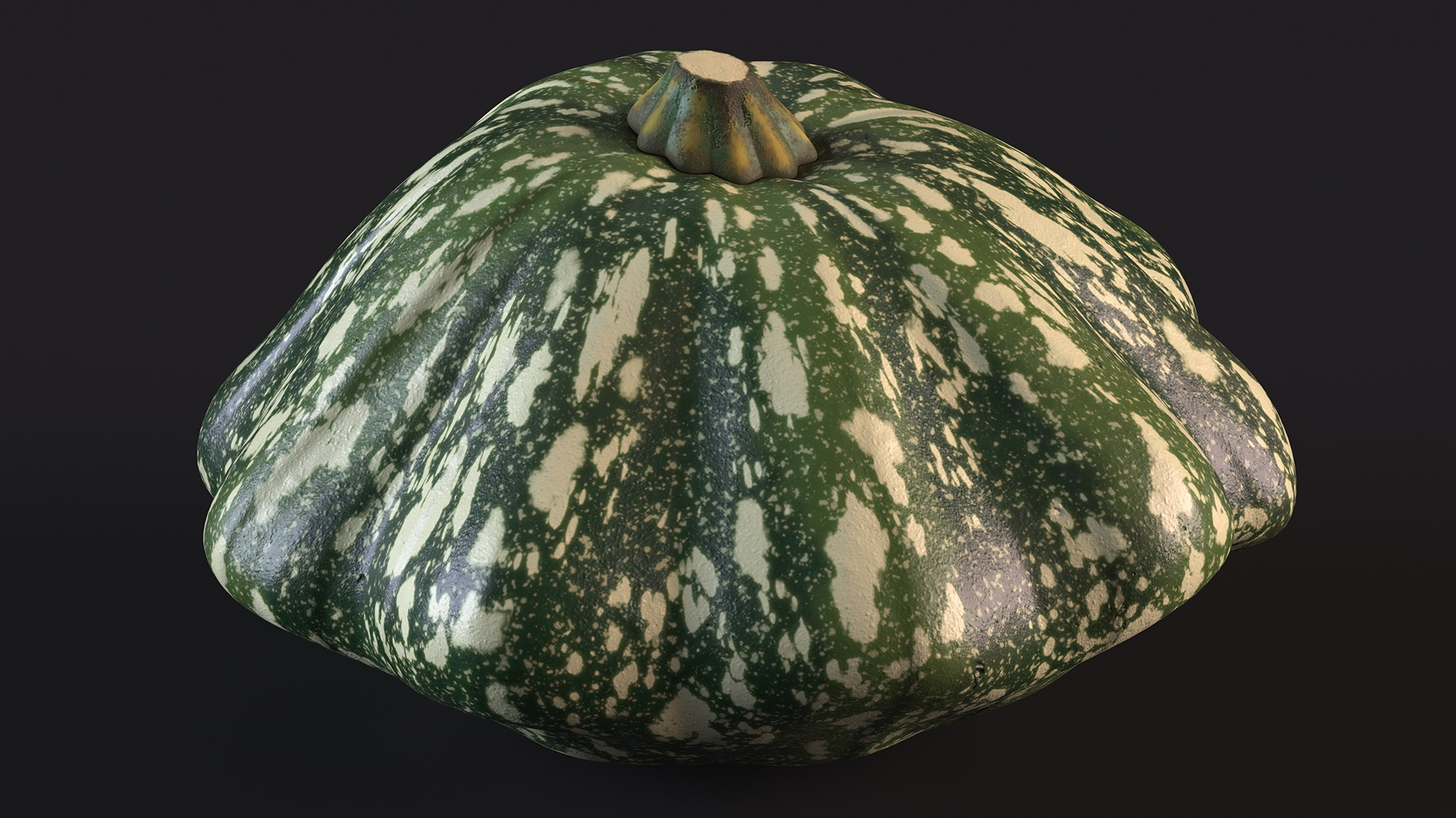 Green Color Bush Pumpkin 3D model