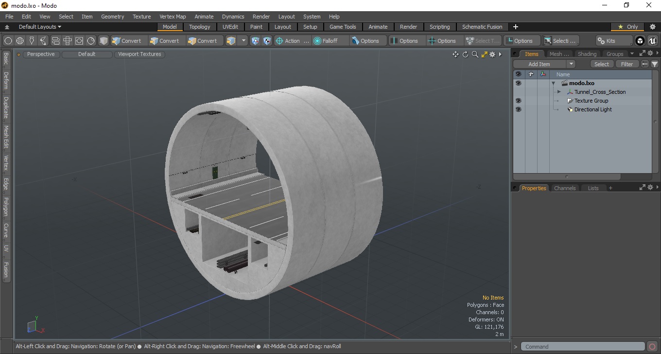 3D model Tunnel Cross Section
