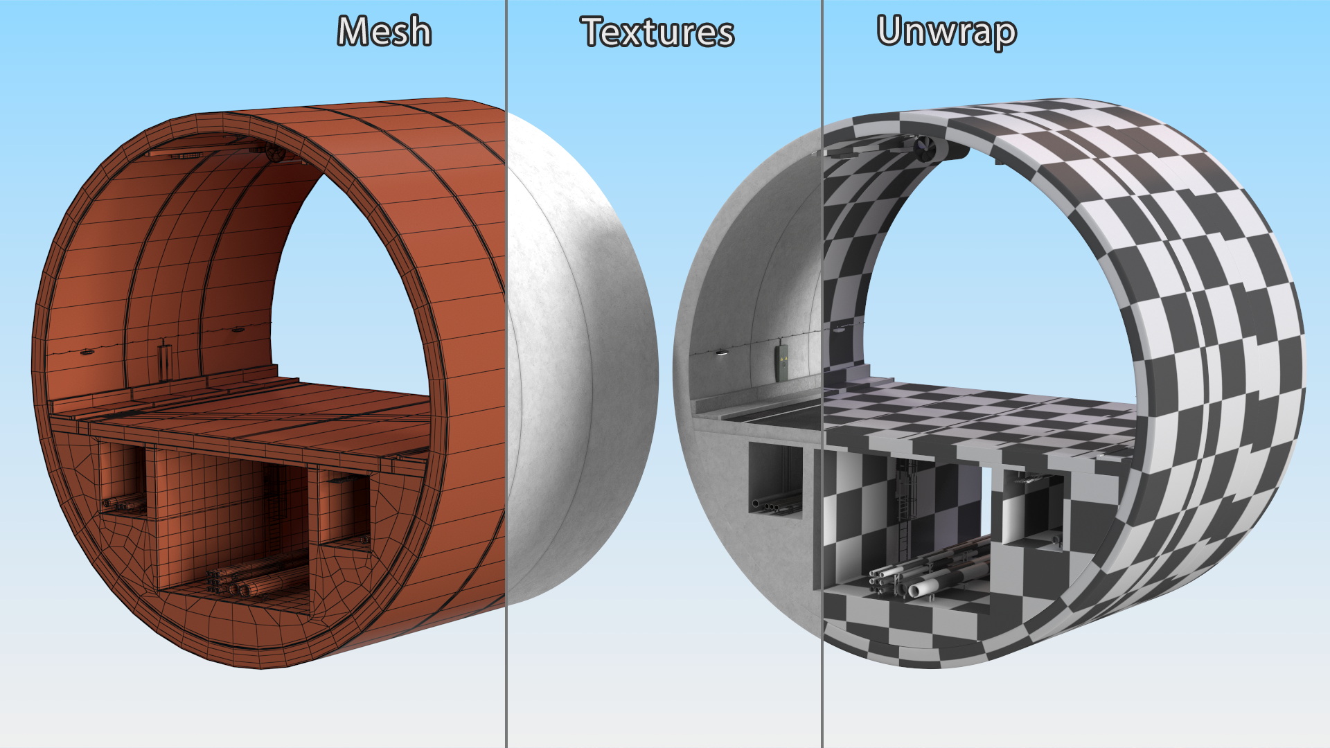 3D model Tunnel Cross Section