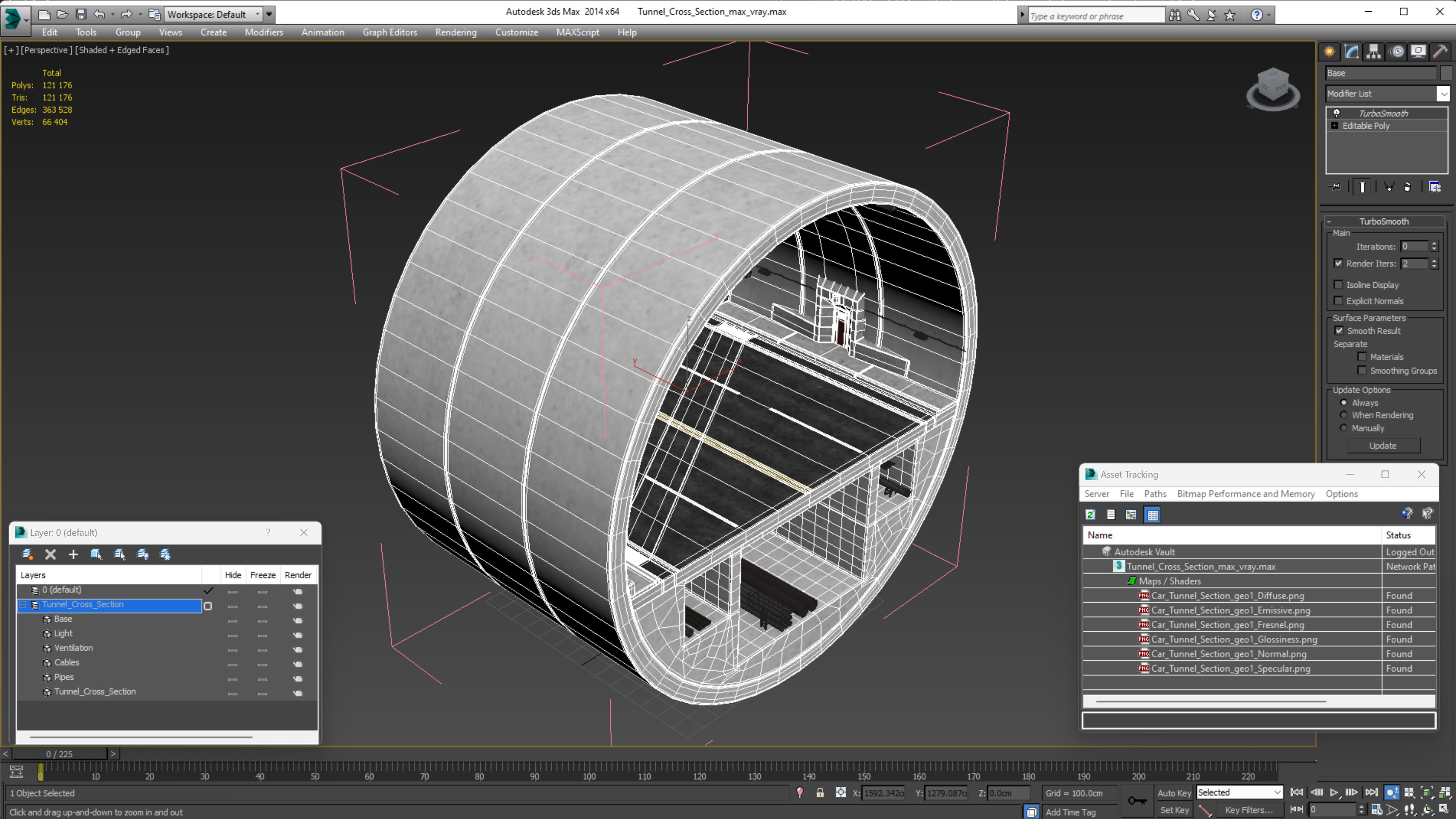 3D model Tunnel Cross Section