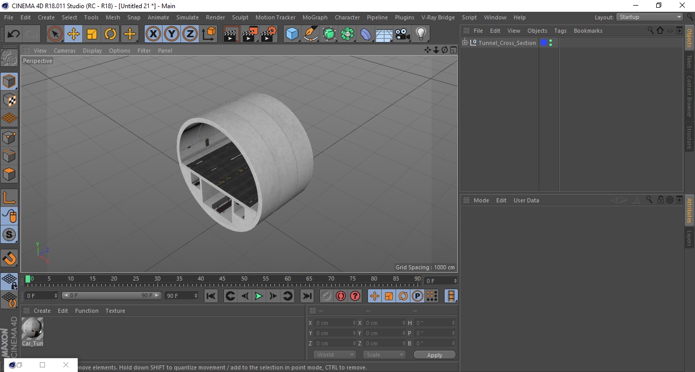 3D model Tunnel Cross Section
