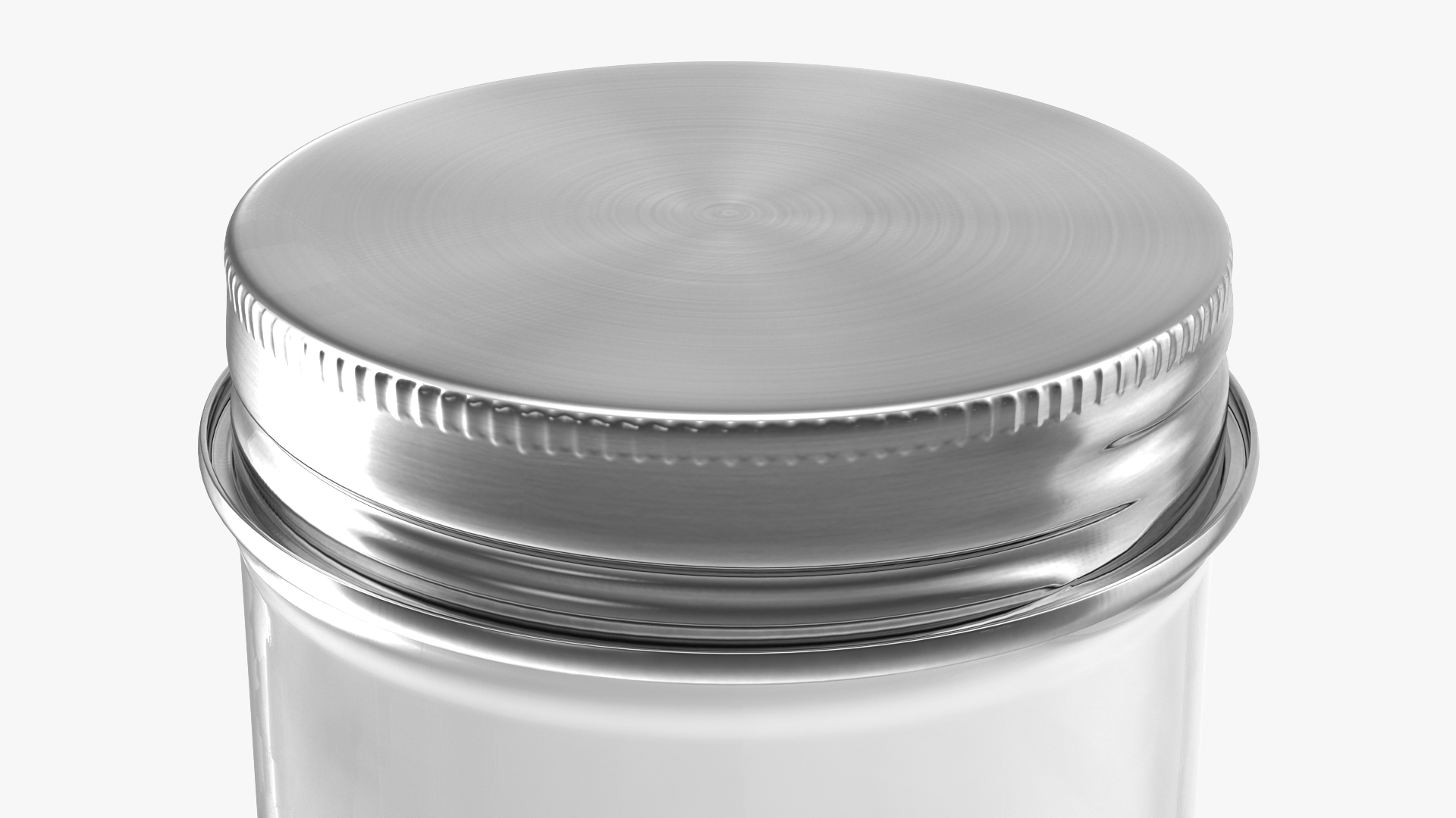 3D model Kitchen Storage Glass Jar with Steel Lid