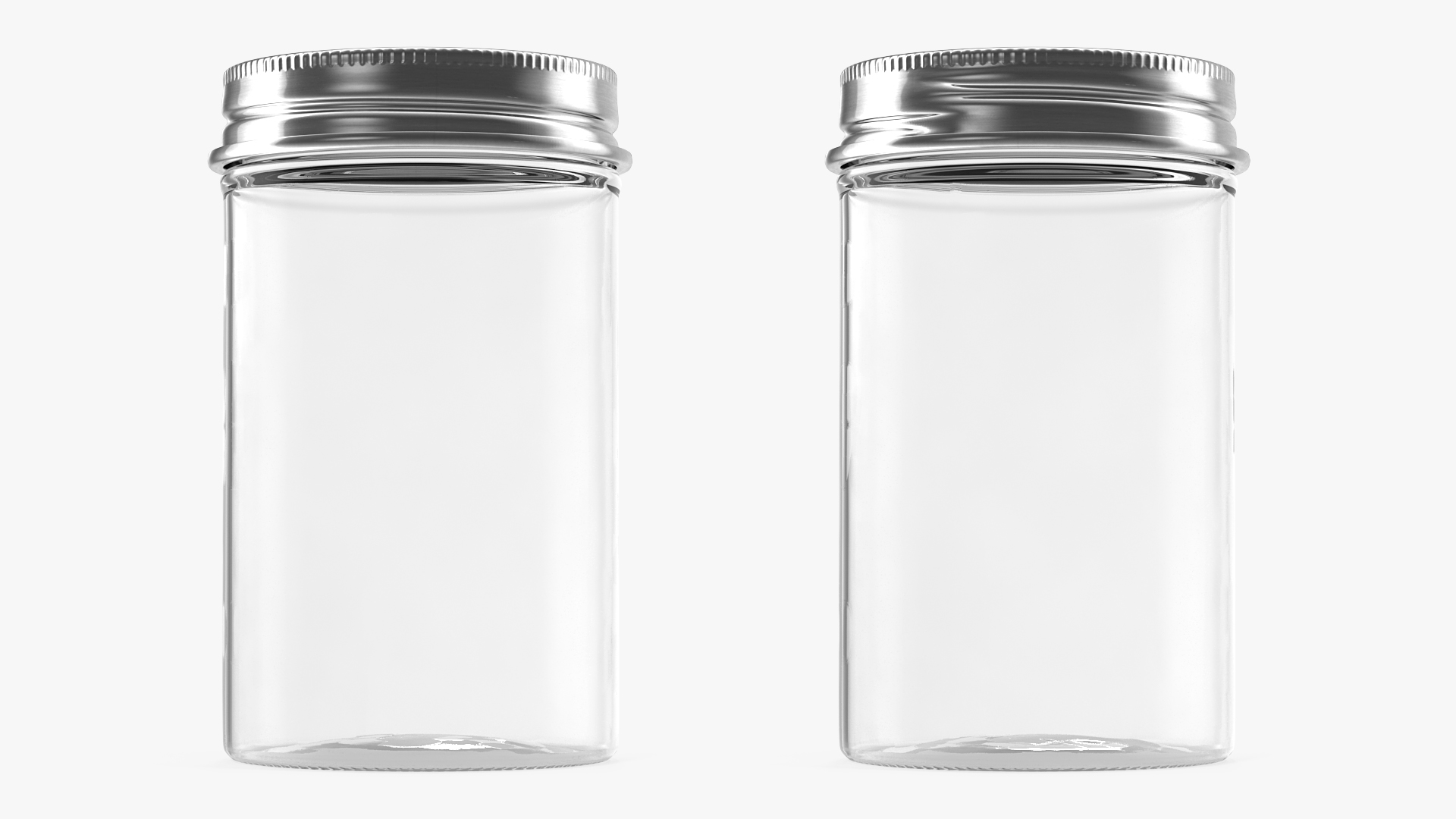 3D model Kitchen Storage Glass Jar with Steel Lid