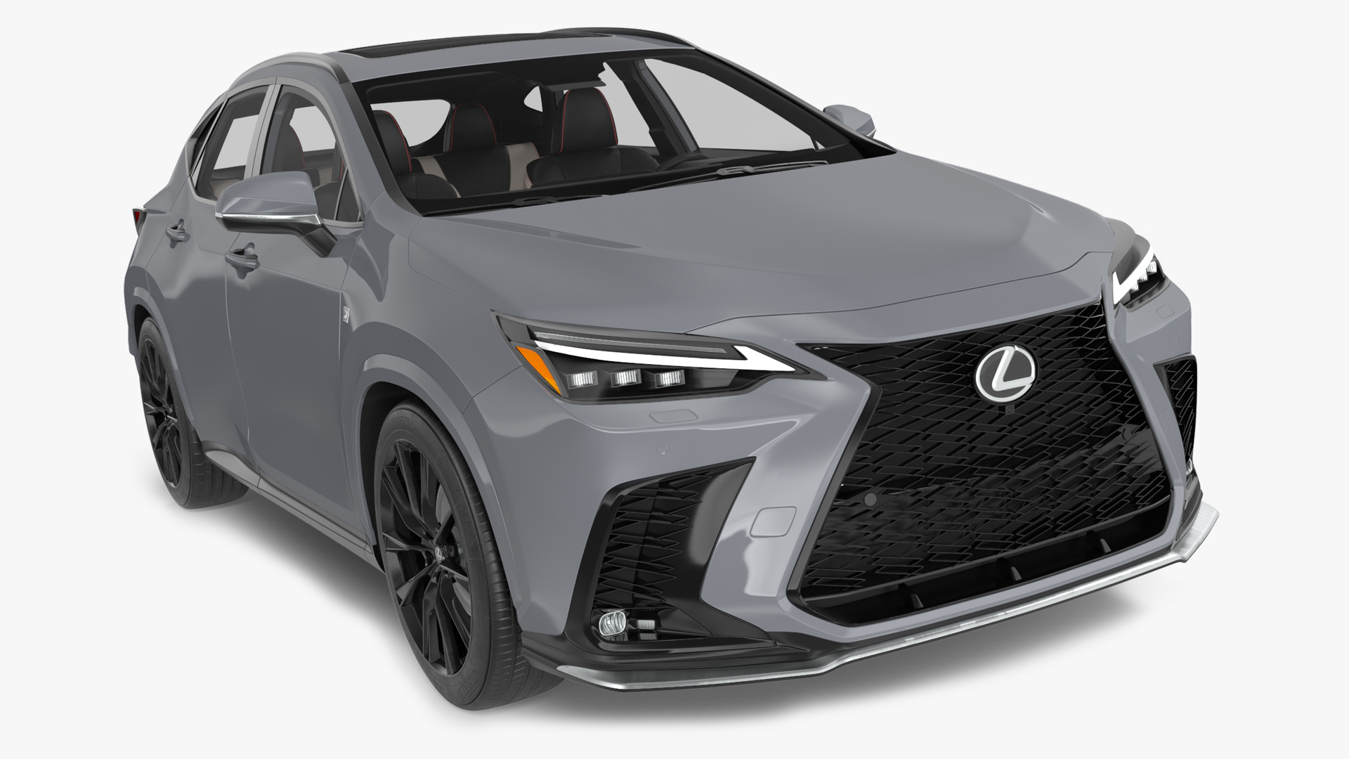 Premium 2024 Lexus NX Hybrid Grey Simple Interior 3D model