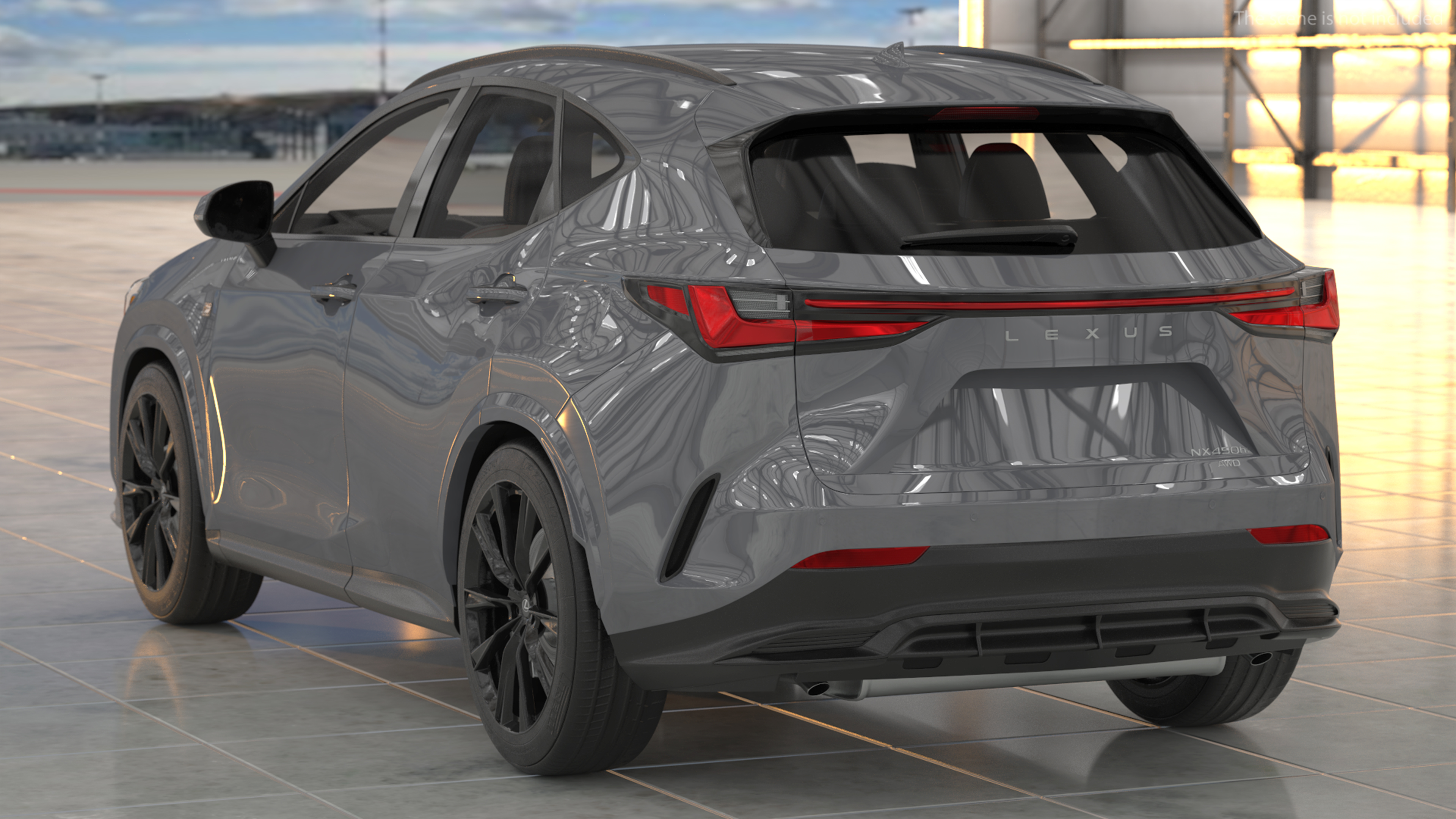 Premium 2024 Lexus NX Hybrid Grey Simple Interior 3D model