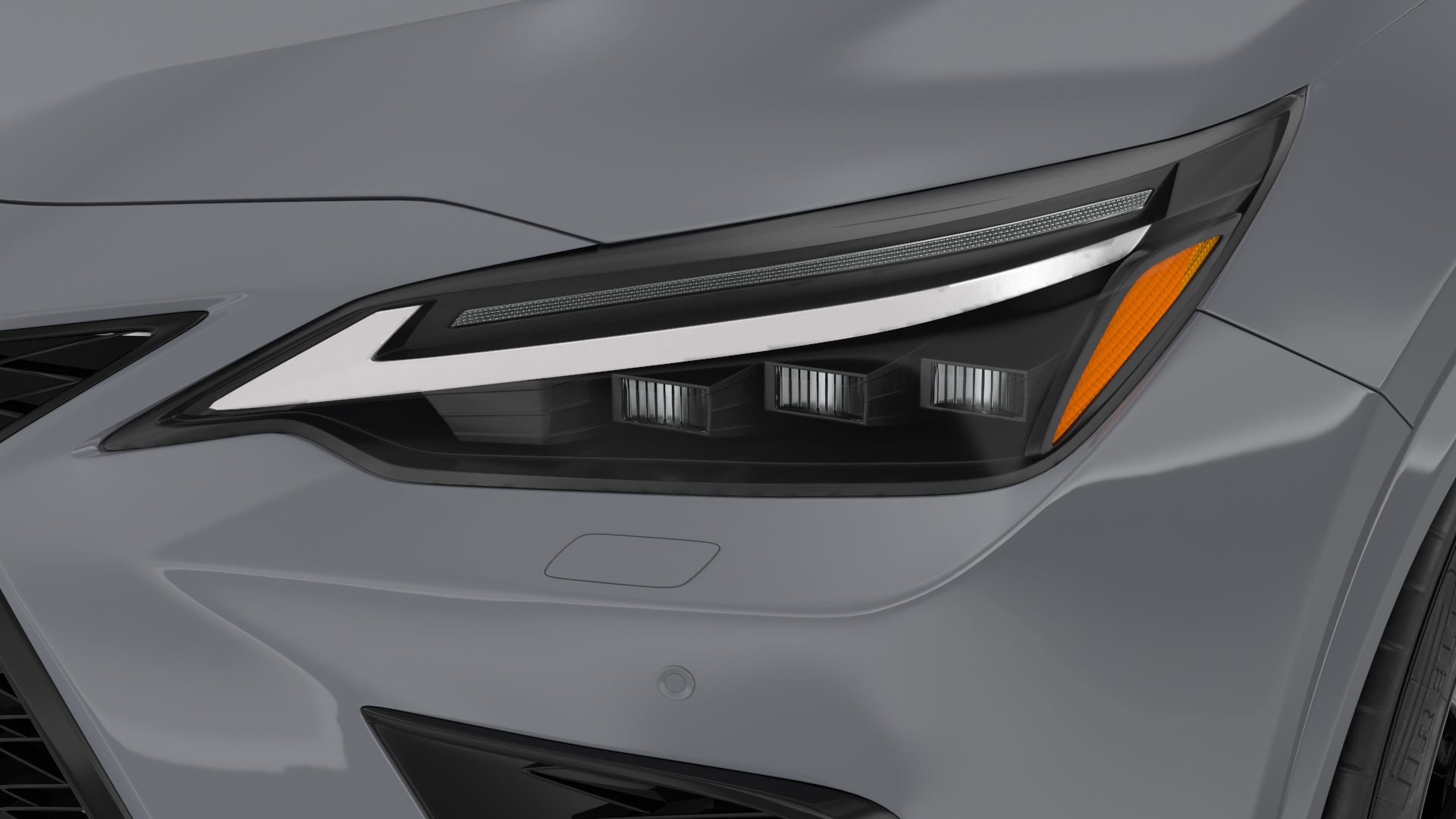 Premium 2024 Lexus NX Hybrid Grey Simple Interior 3D model