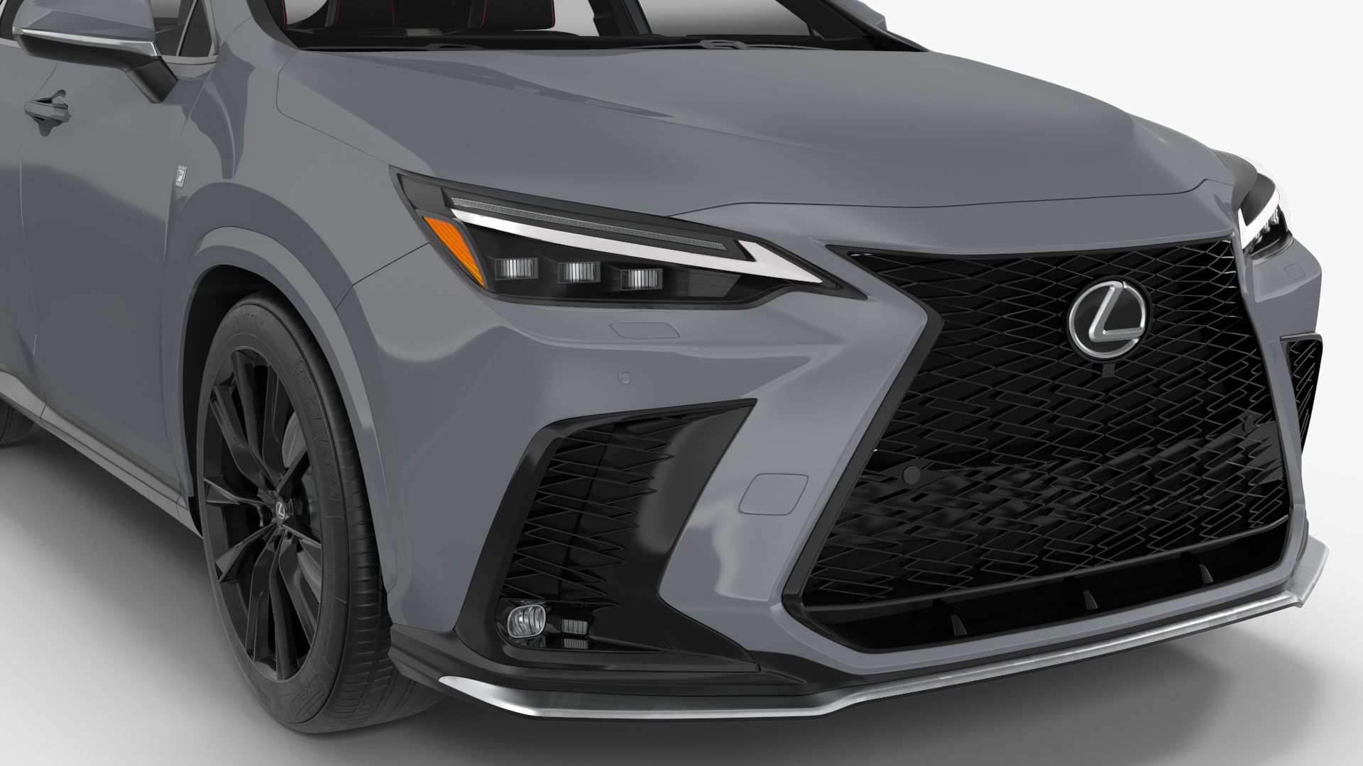 Premium 2024 Lexus NX Hybrid Grey Simple Interior 3D model