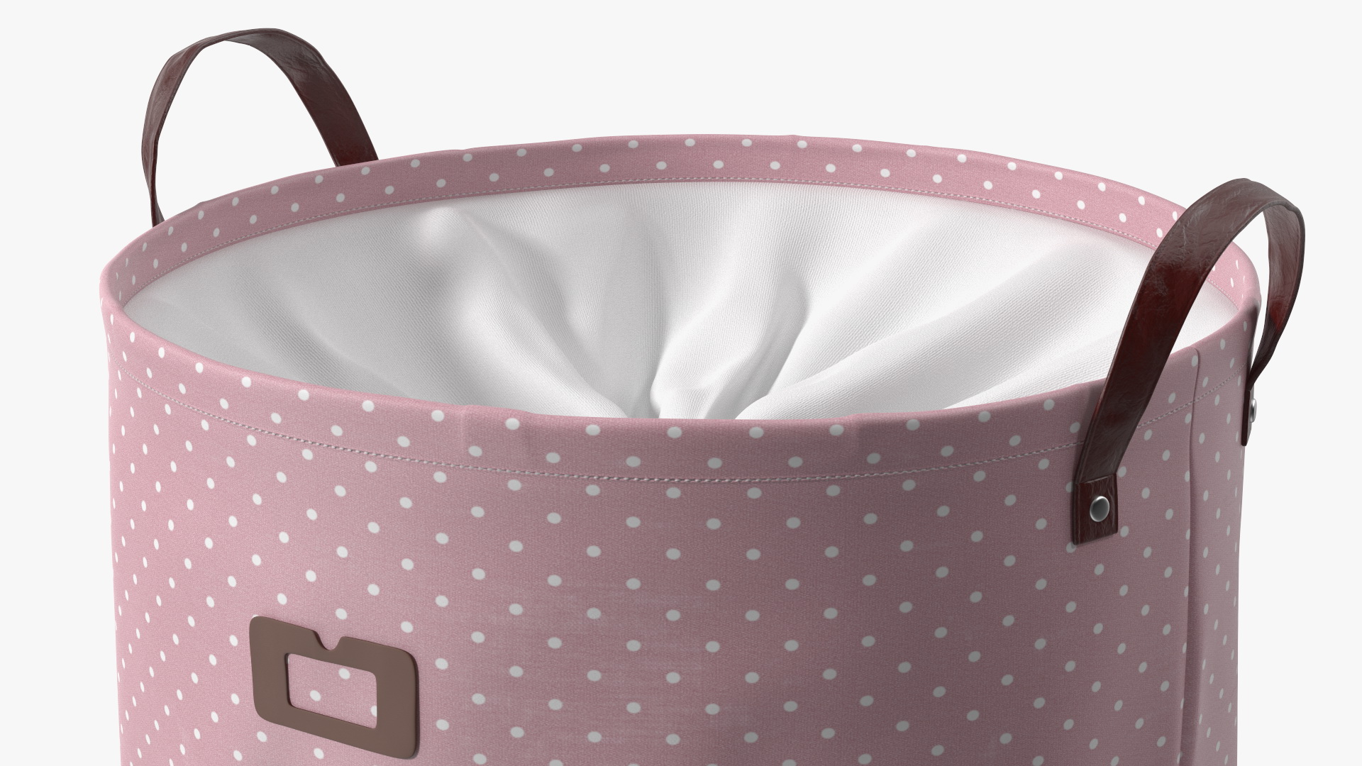 3D Laundry Basket with Lid Pink model
