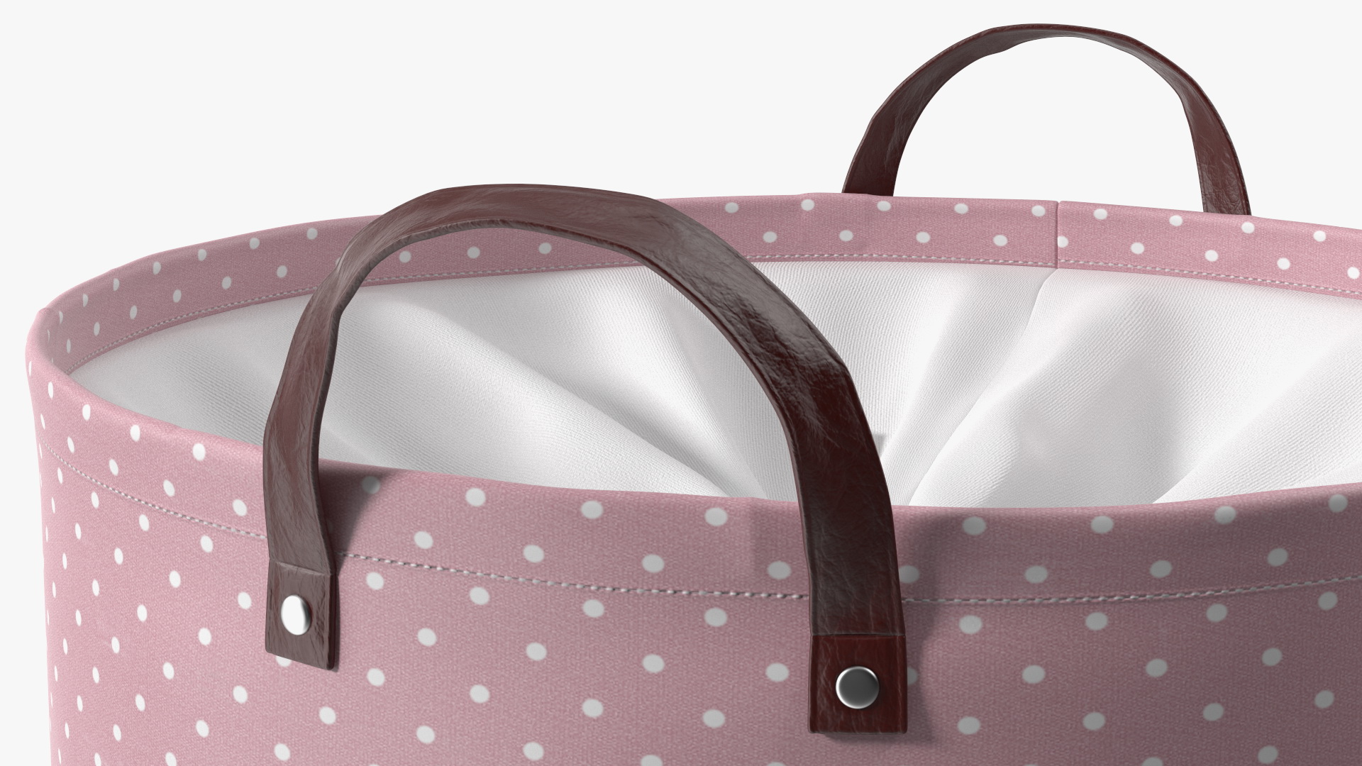3D Laundry Basket with Lid Pink model