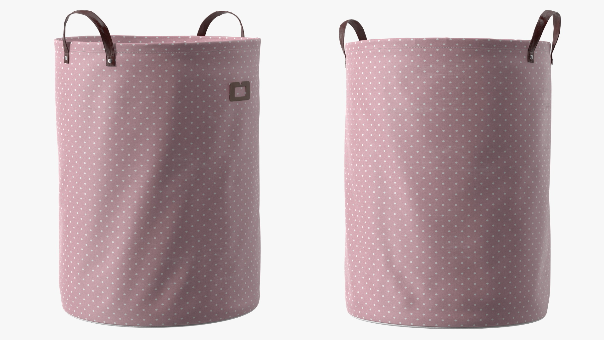 3D Laundry Basket with Lid Pink model
