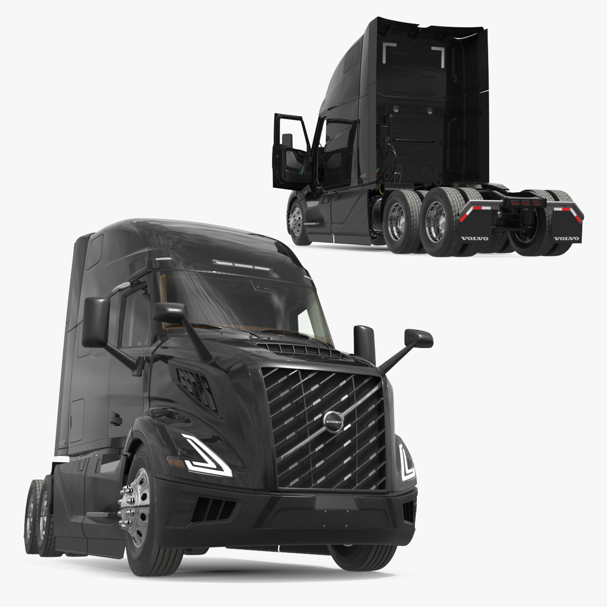 Volvo VNL 860 Highway Tractor Unit - Black · Rigged