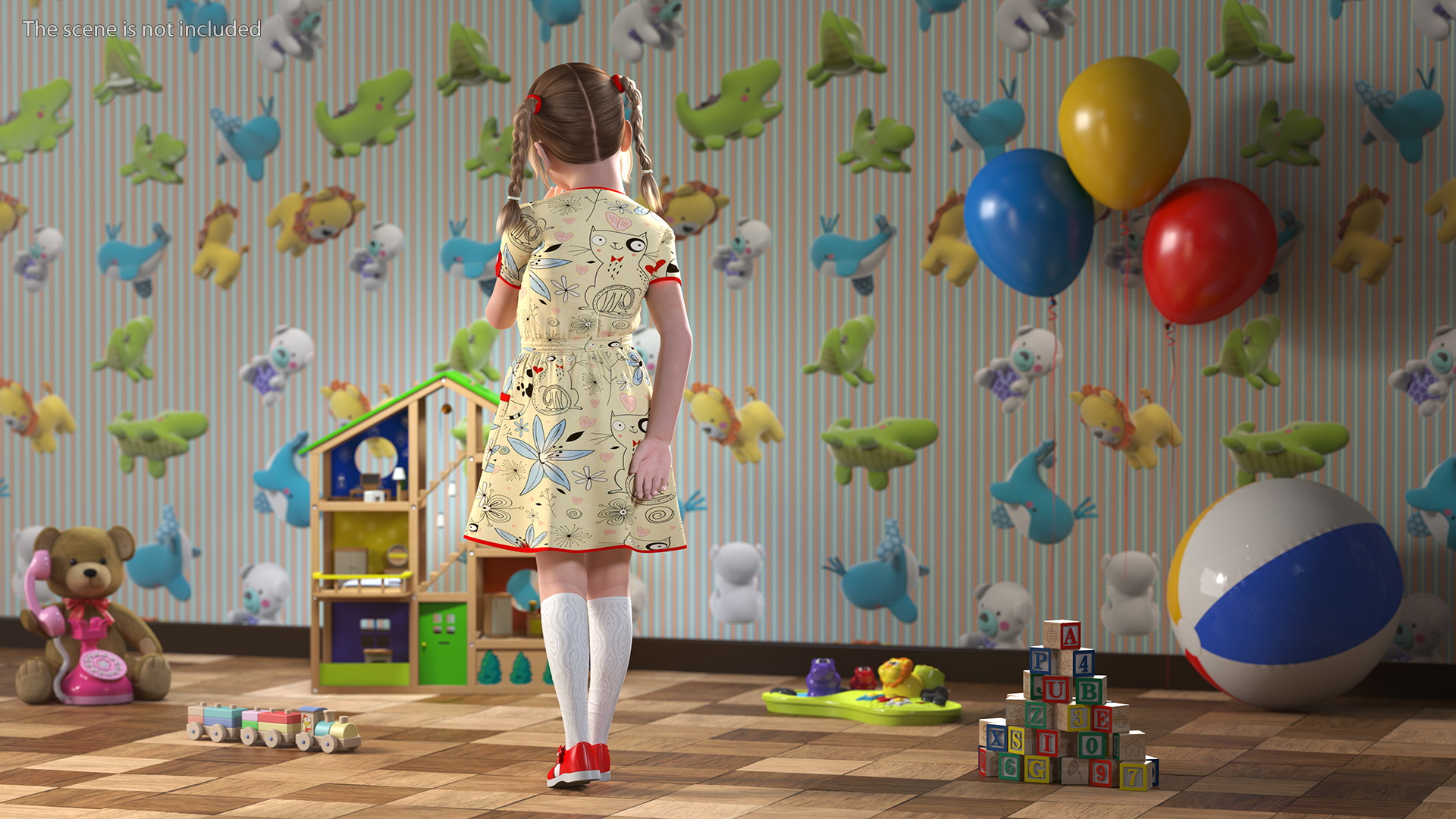 Everyday Style Child Girl Standing 3D model
