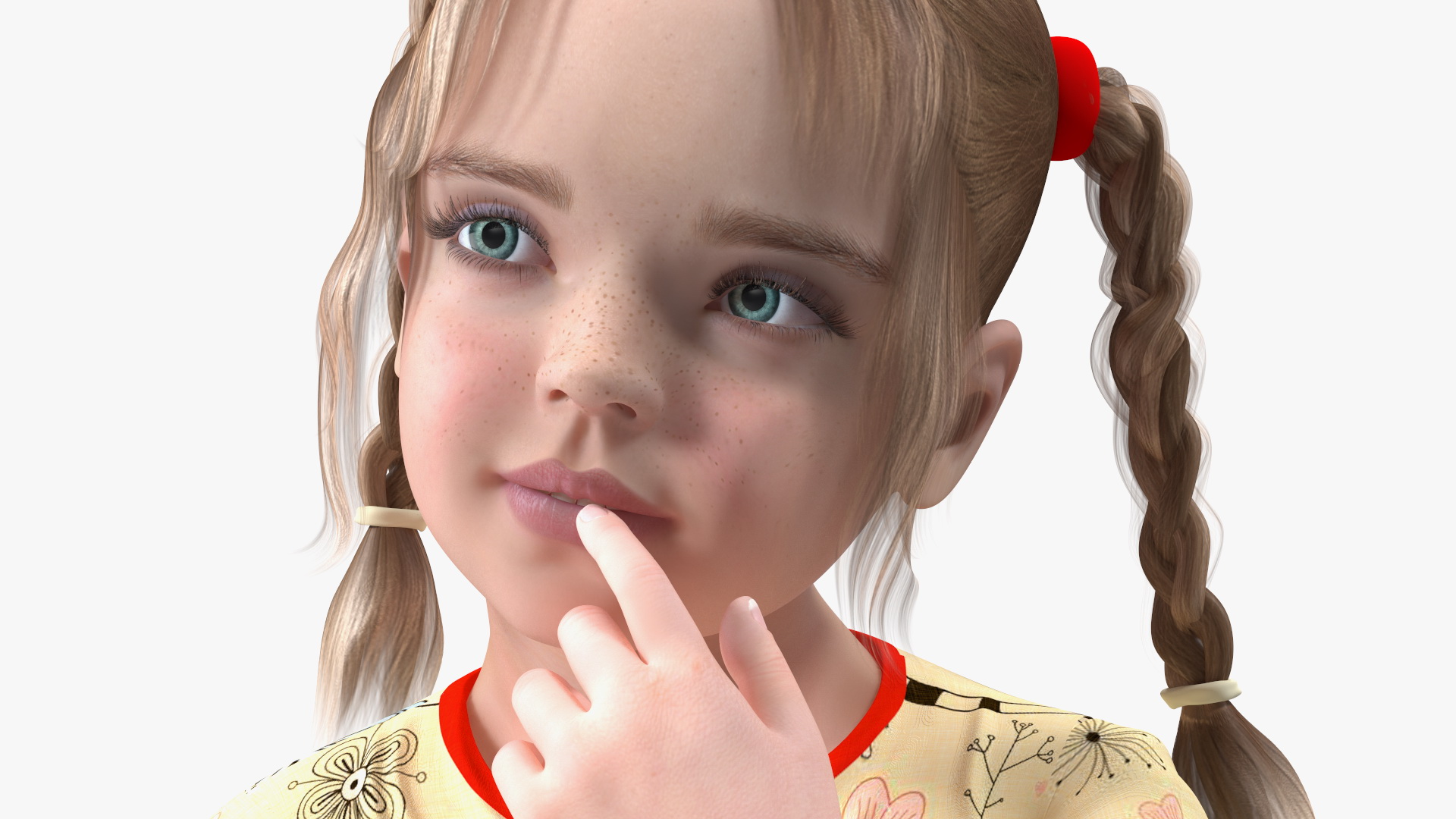 Everyday Style Child Girl Standing 3D model