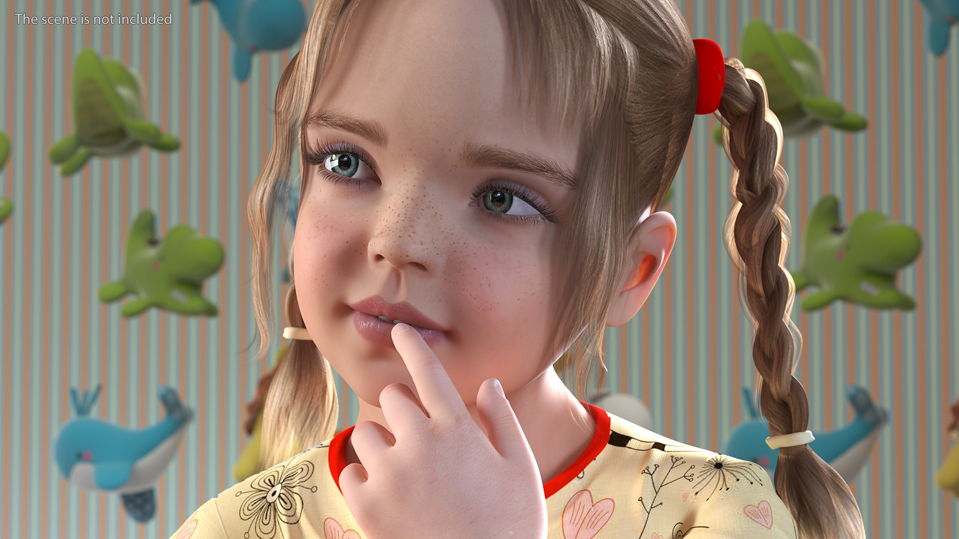 Everyday Style Child Girl Standing 3D model