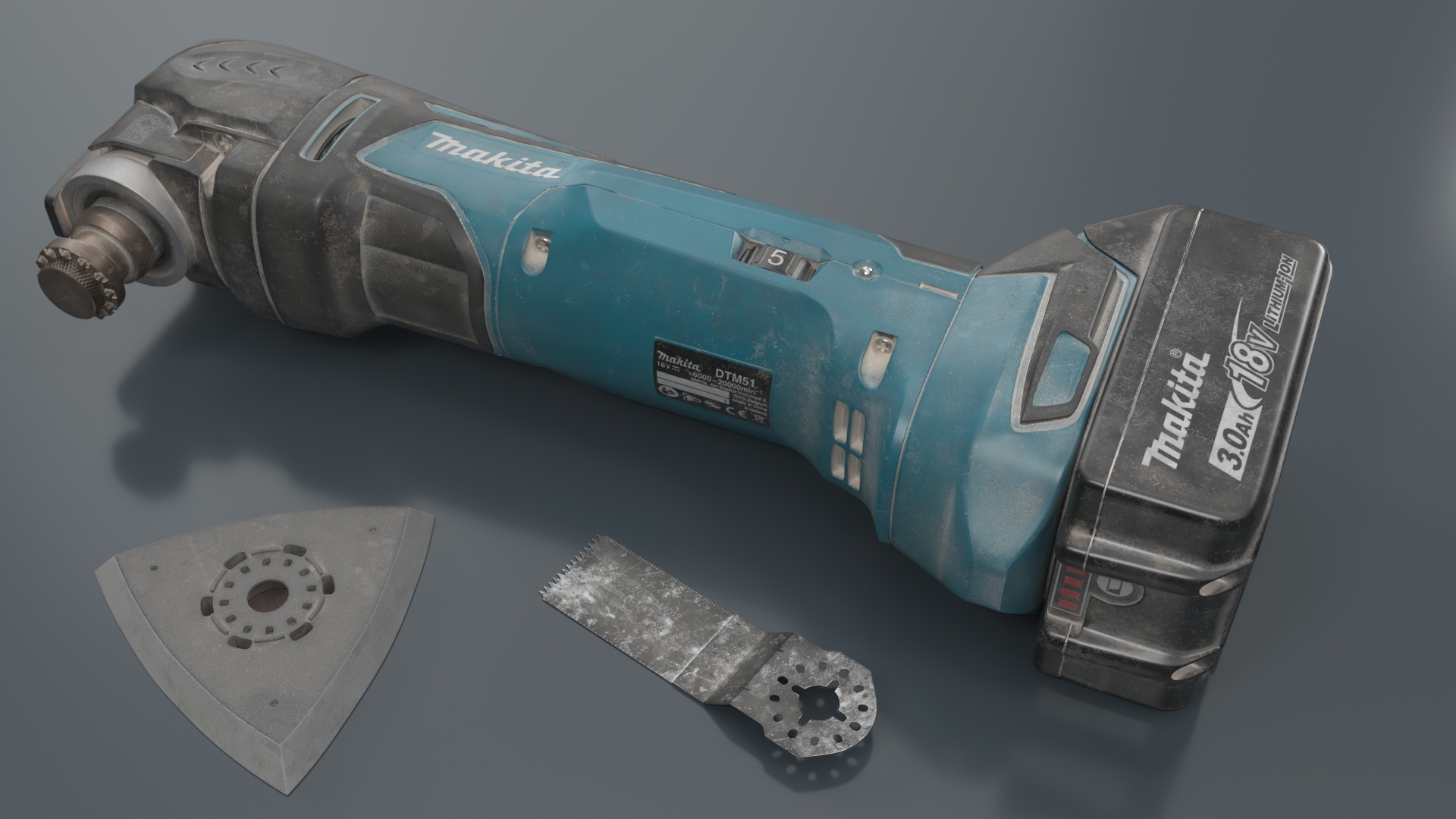 Makita Oscillating Multi Tool Used 3D model