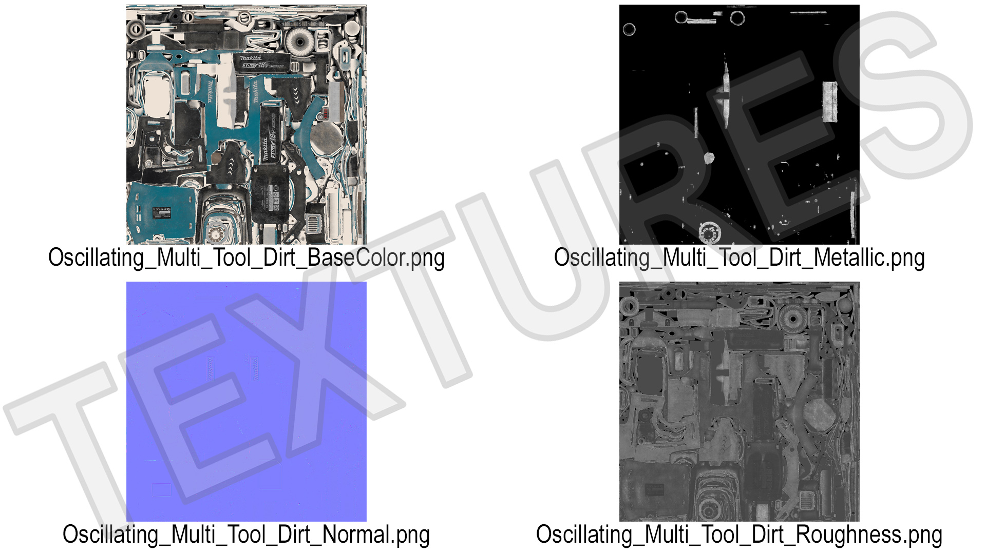 Makita Oscillating Multi Tool Used 3D model