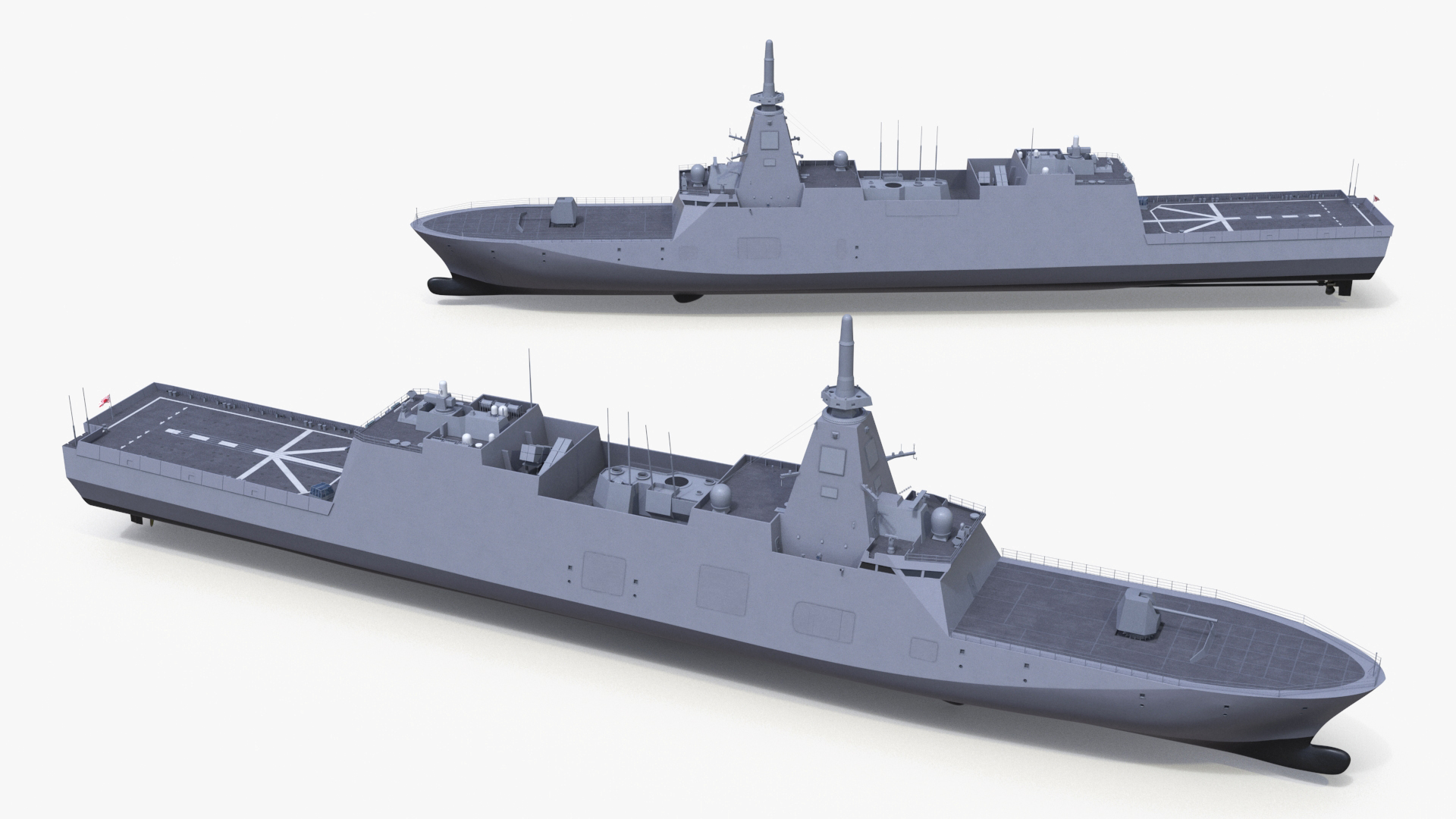 Japanese Mogami Class Frigate FFM-2 Rigged 3D
