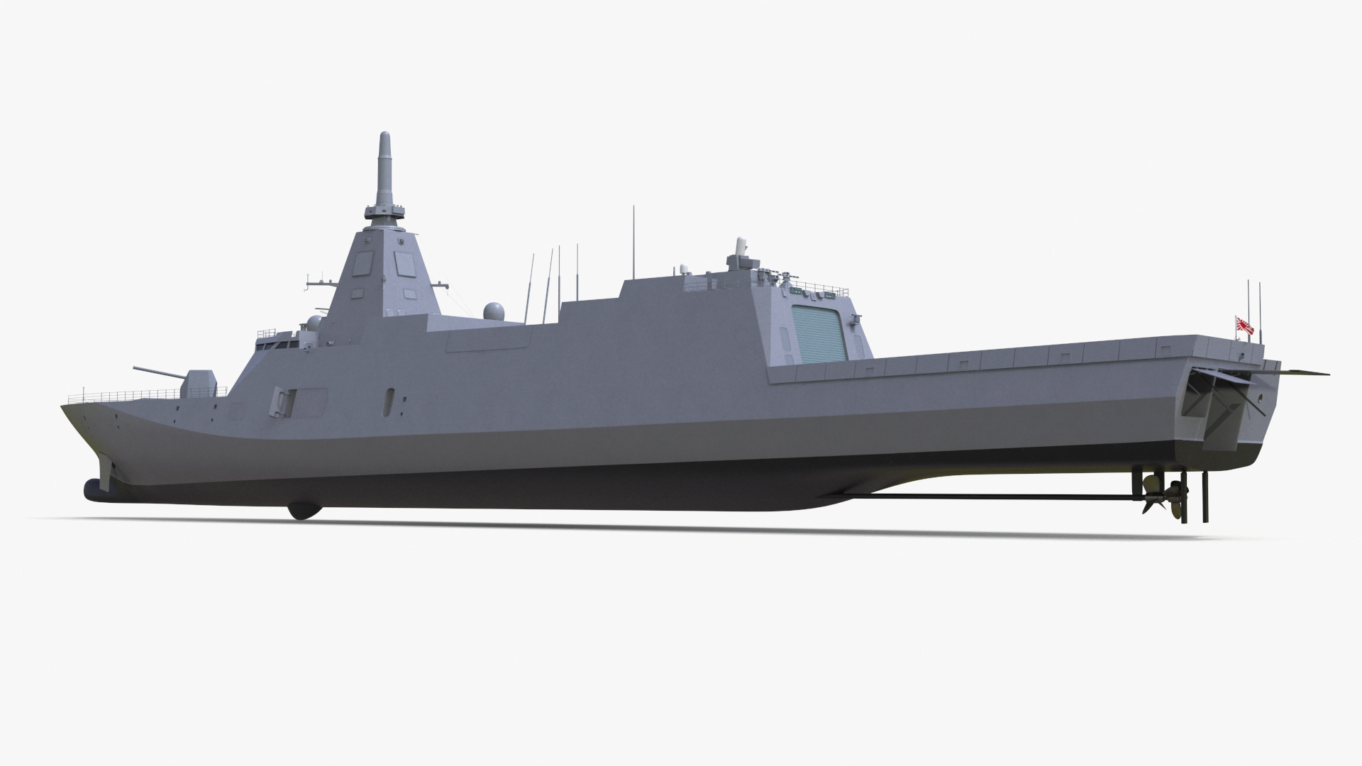 Japanese Mogami Class Frigate FFM-2 Rigged 3D