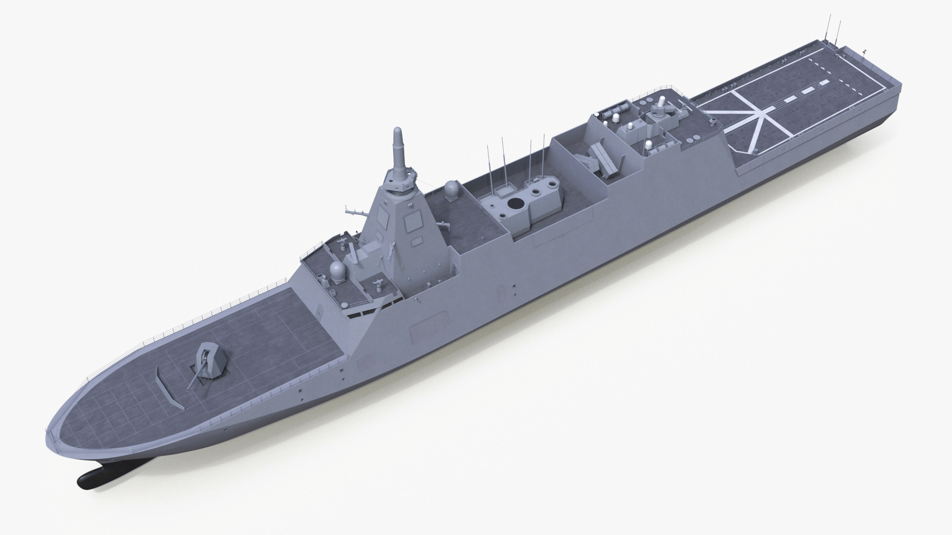 Japanese Mogami Class Frigate FFM-2 Rigged 3D