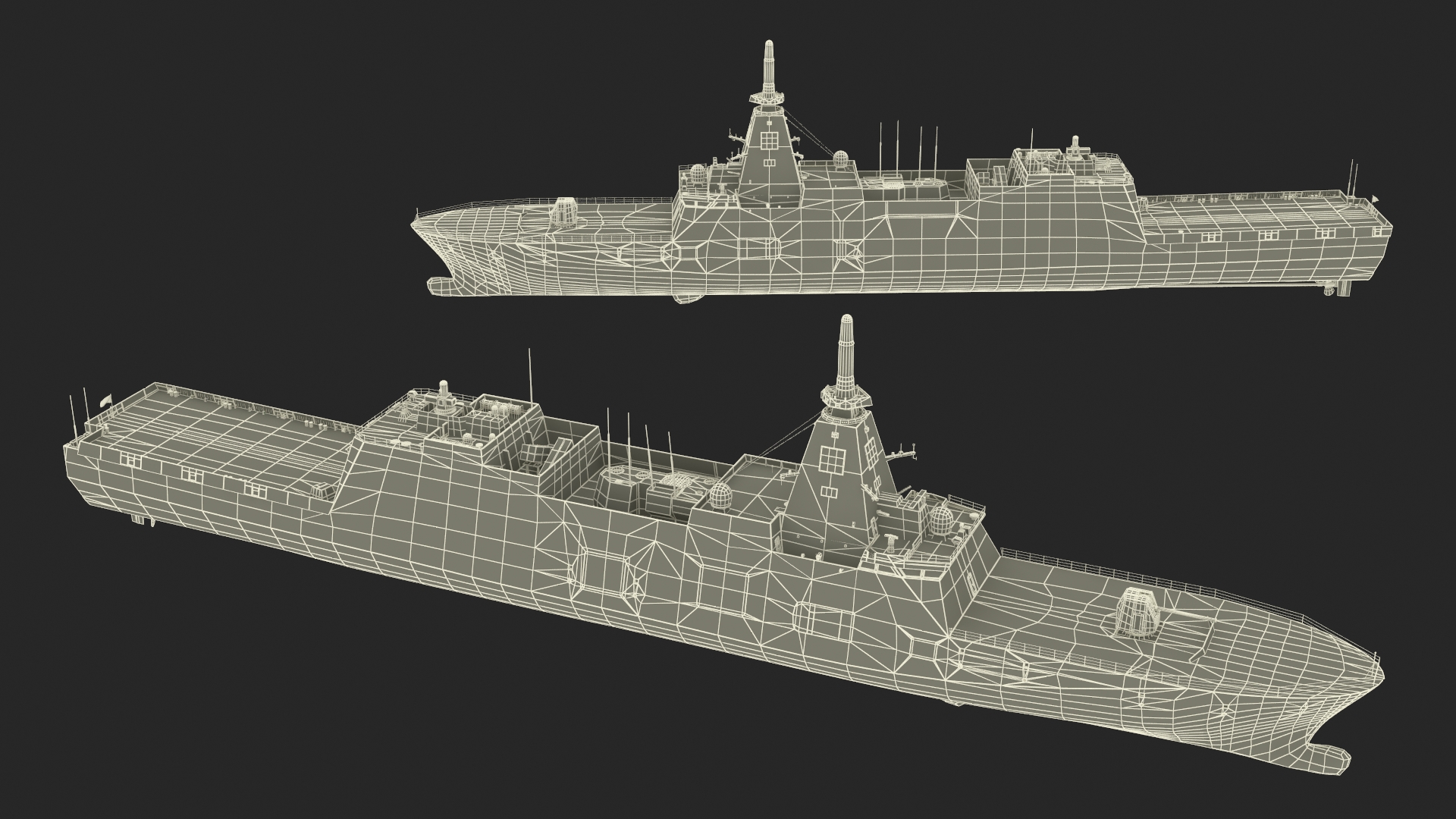 Japanese Mogami Class Frigate FFM-2 Rigged 3D