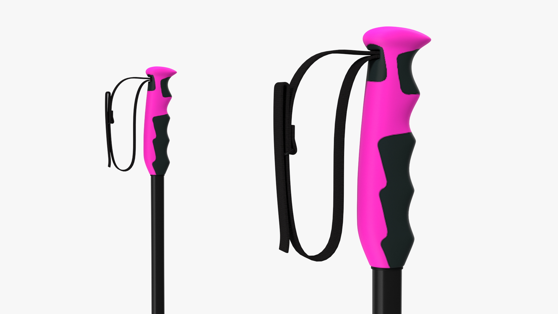 3D model Ski Boots with Poles