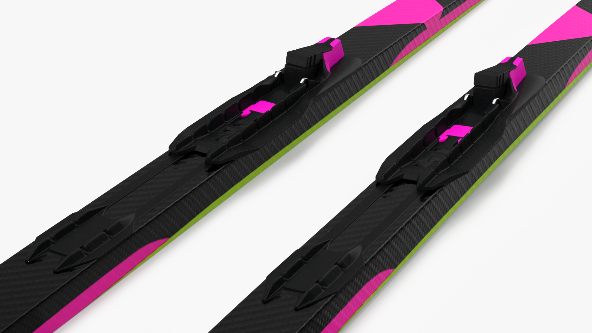3D model Ski Boots with Poles