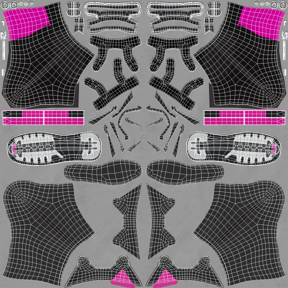 3D model Ski Boots with Poles