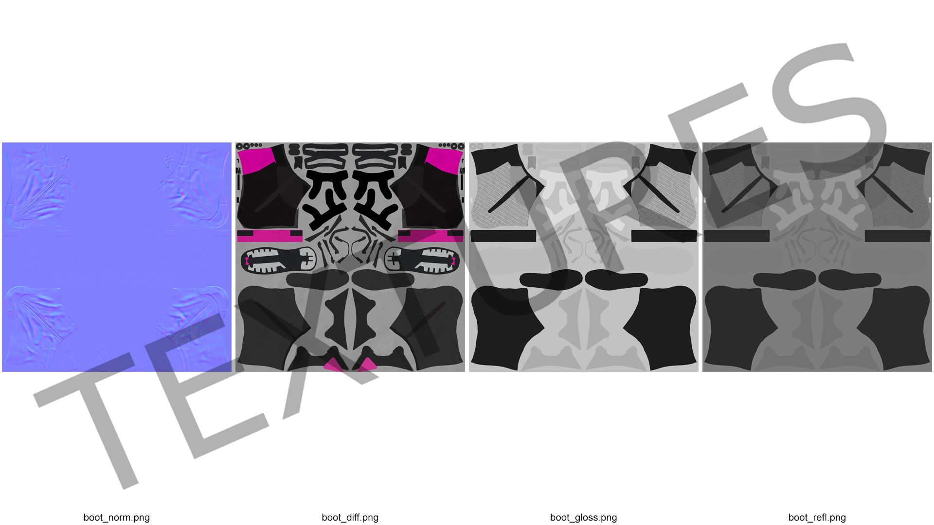 3D model Ski Boots with Poles