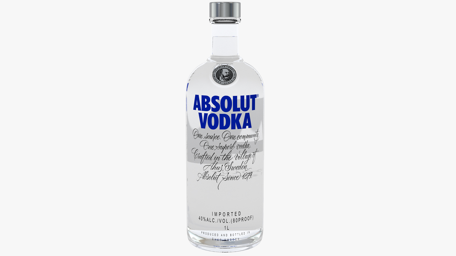 3D model Absolut Vodka Original 1L