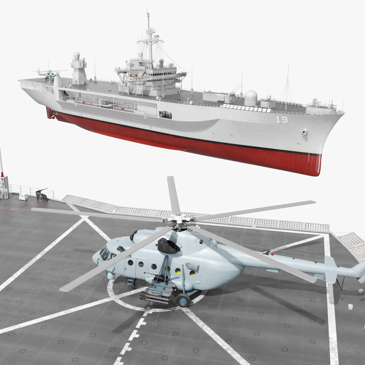 Blue Ridge-class Amphibious Command with Combat Helicopter