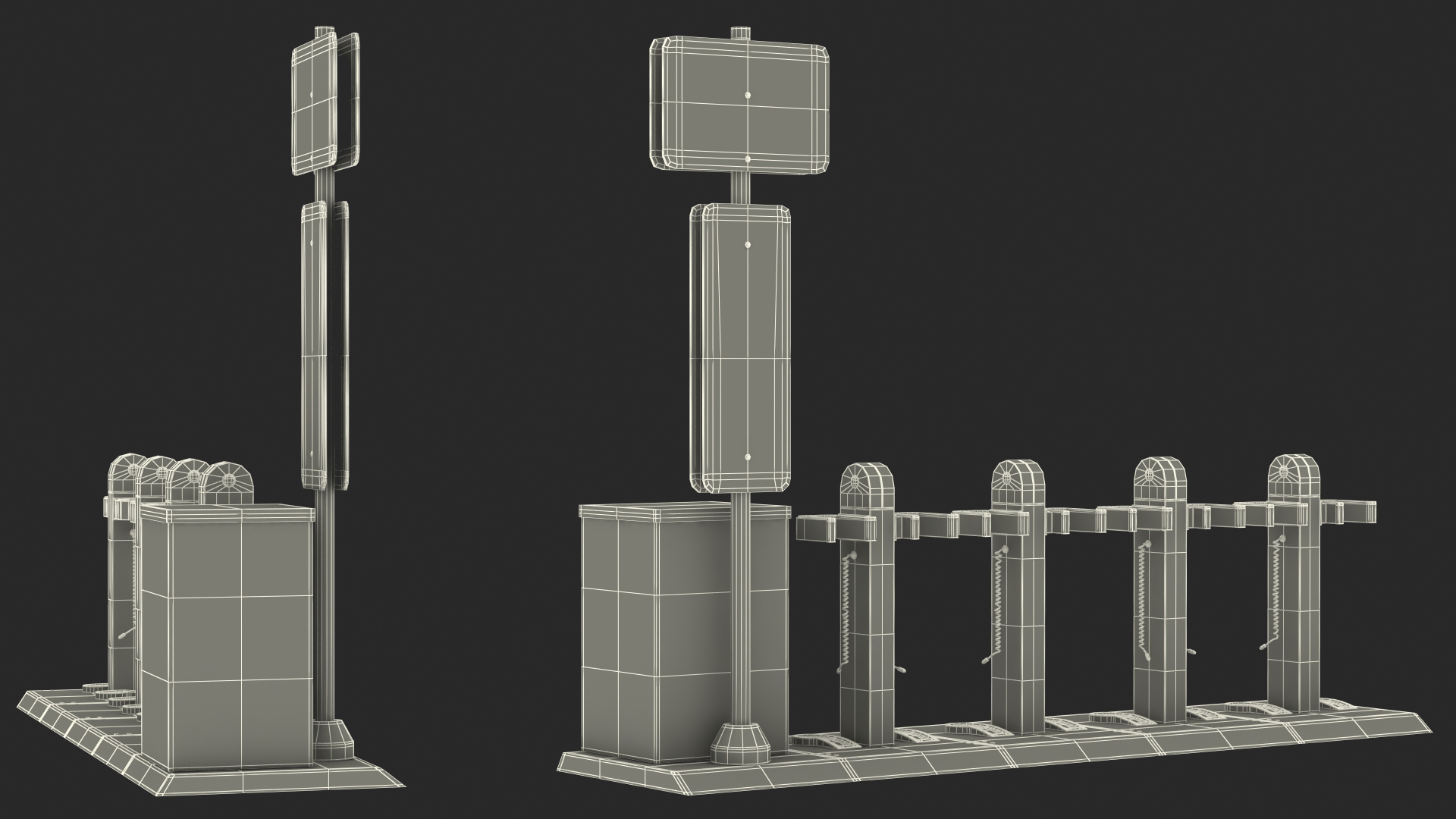 3D Electric Scooter Charging Station model