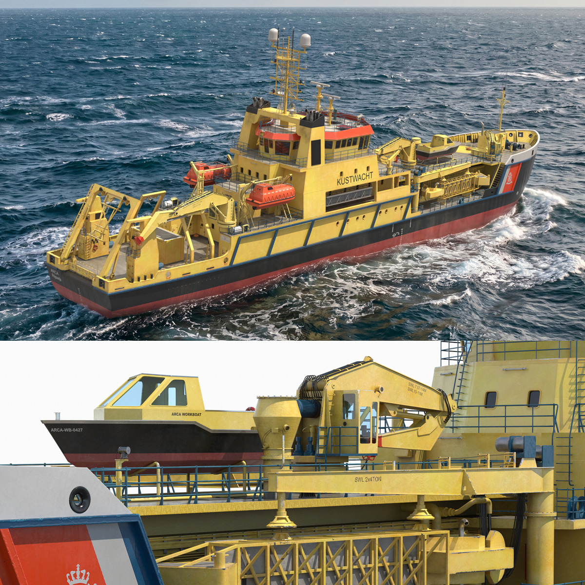 ARCA Pollution Control Vessel 3D model preview