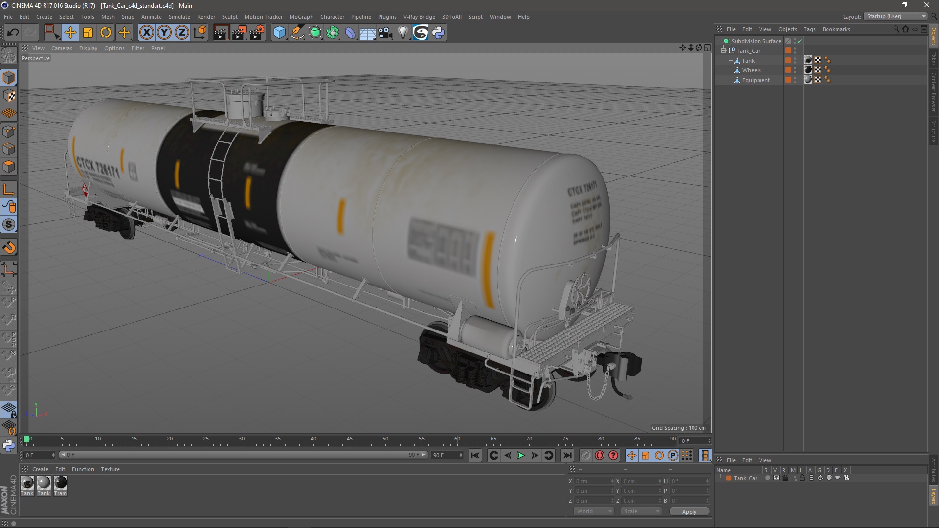 3D model Tank Car