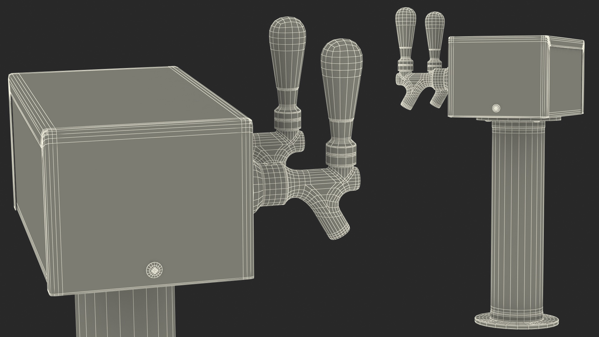 3D model Beer Dispenser Kegerator Tower