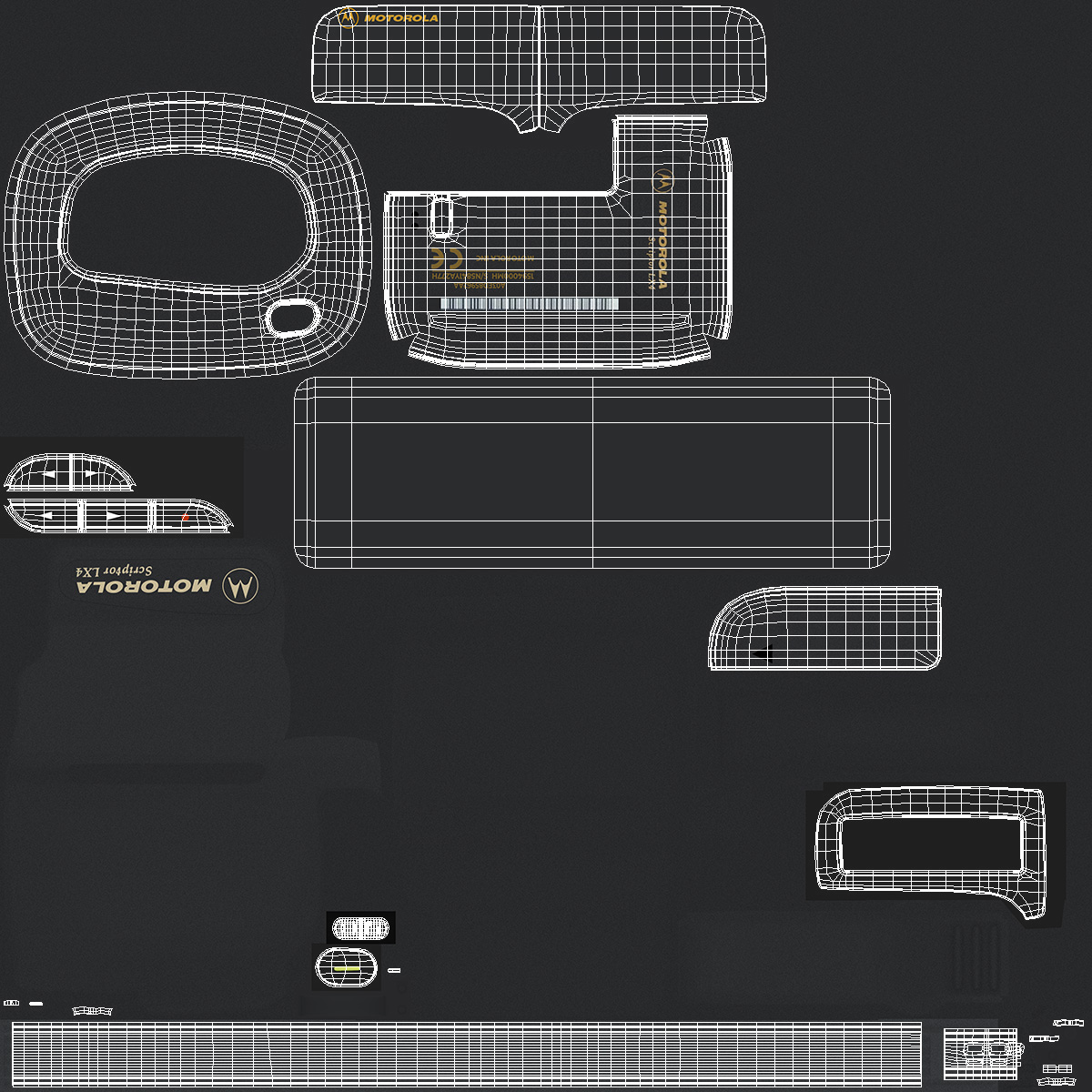 Motorola Scriptor LX4 Pager Screen On 3D