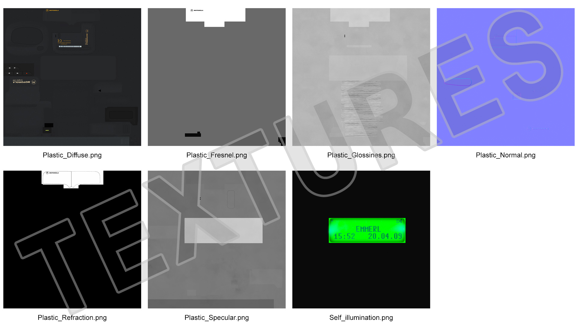 Motorola Scriptor LX4 Pager Screen On 3D