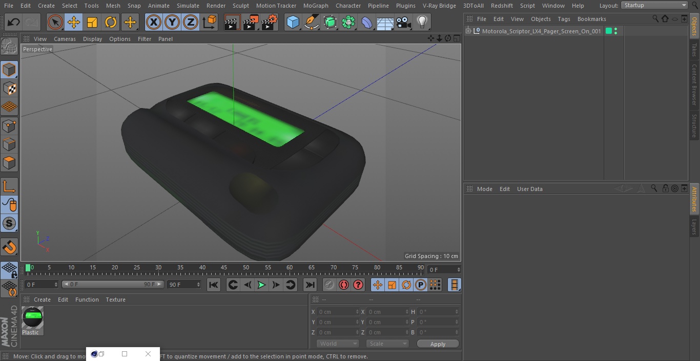 Motorola Scriptor LX4 Pager Screen On 3D