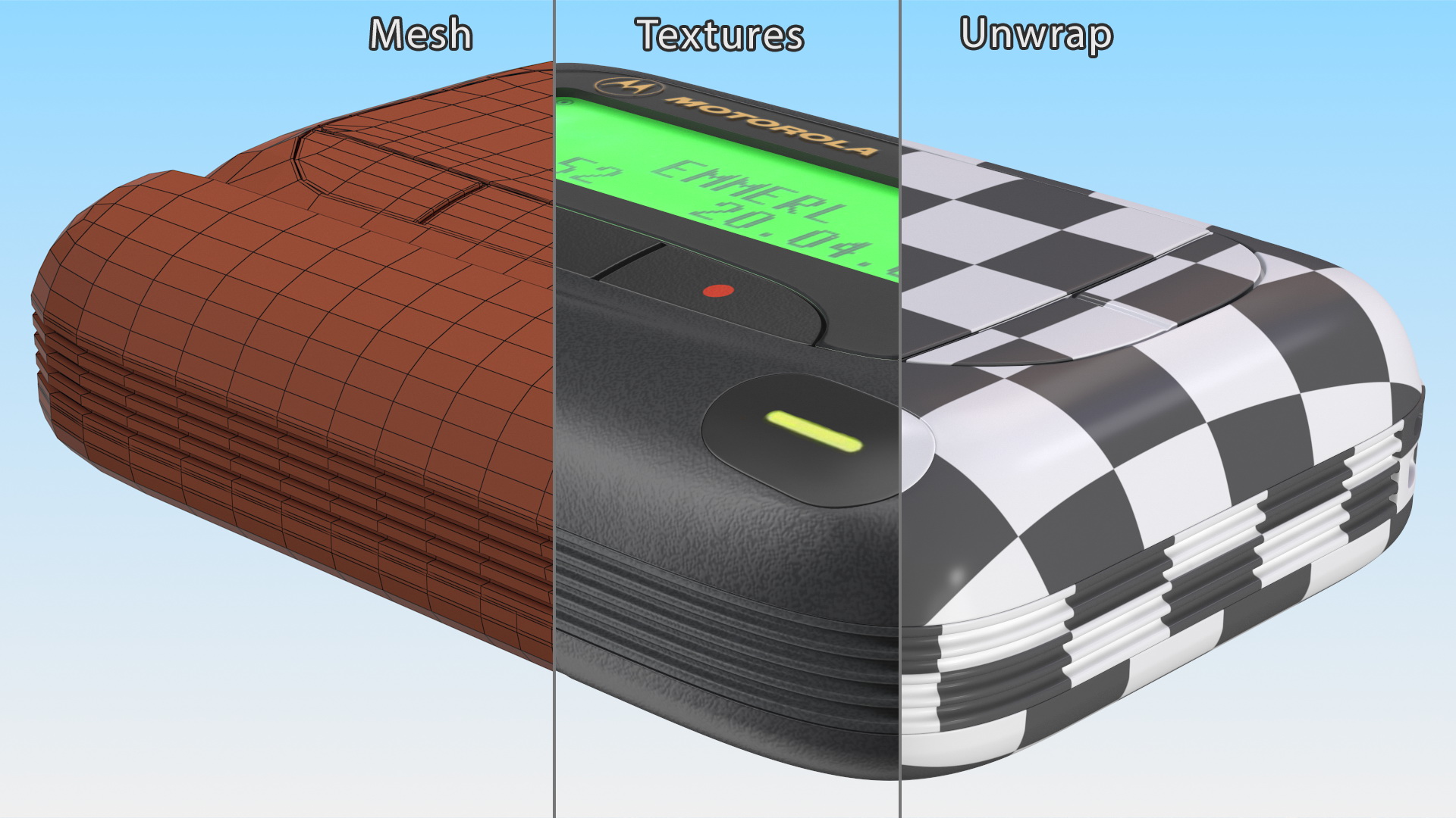 Motorola Scriptor LX4 Pager Screen On 3D