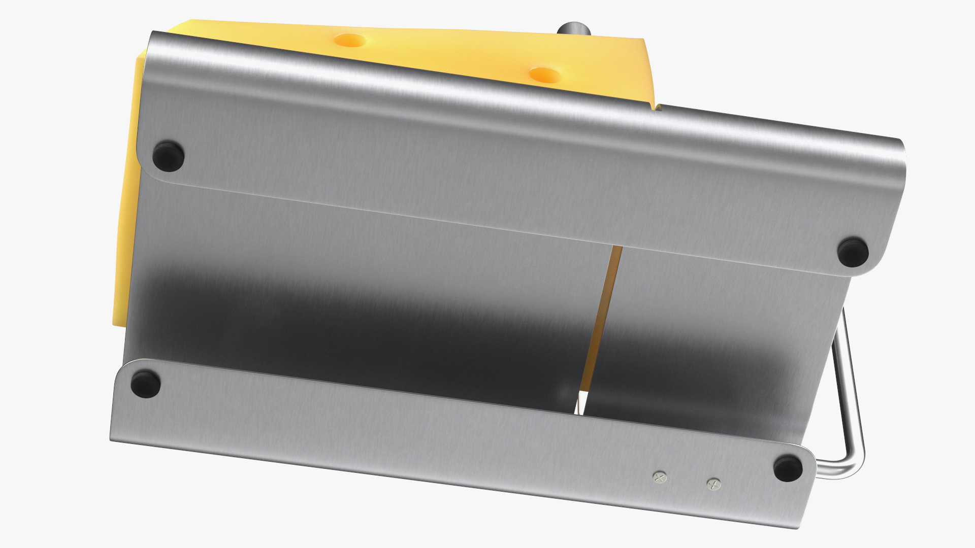 Steel Cheese Slicer with Cheese Wedge 3D