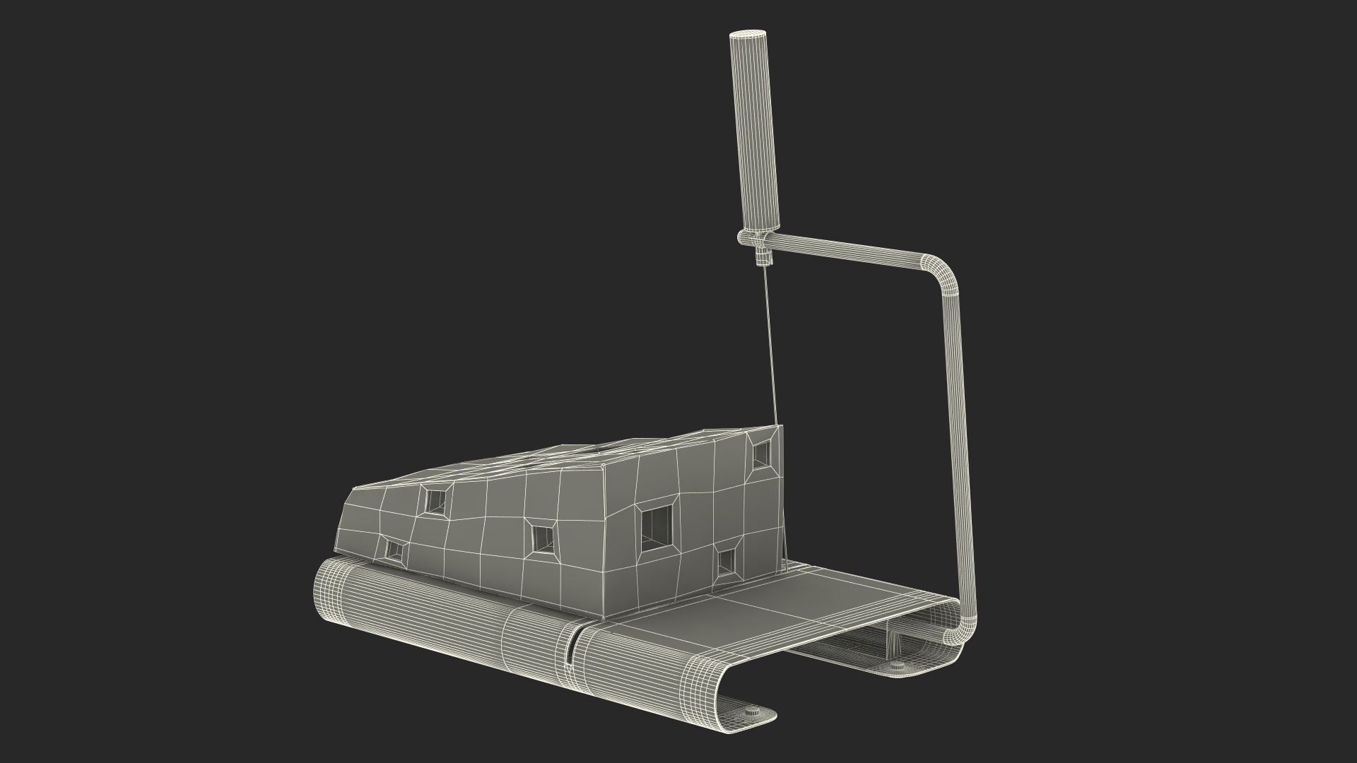 Steel Cheese Slicer with Cheese Wedge 3D