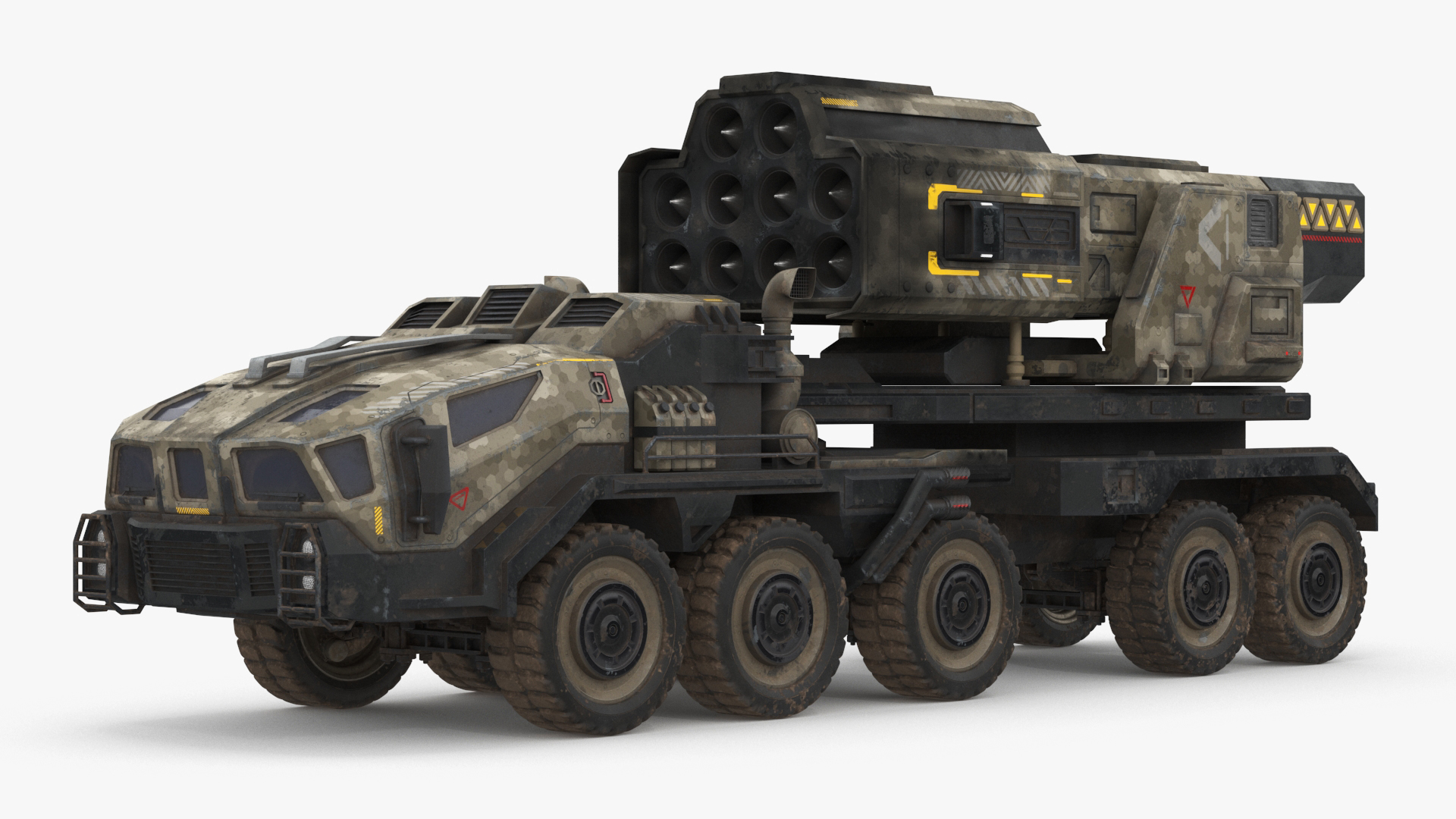 3D model Futuristic Missile Truck Dirty