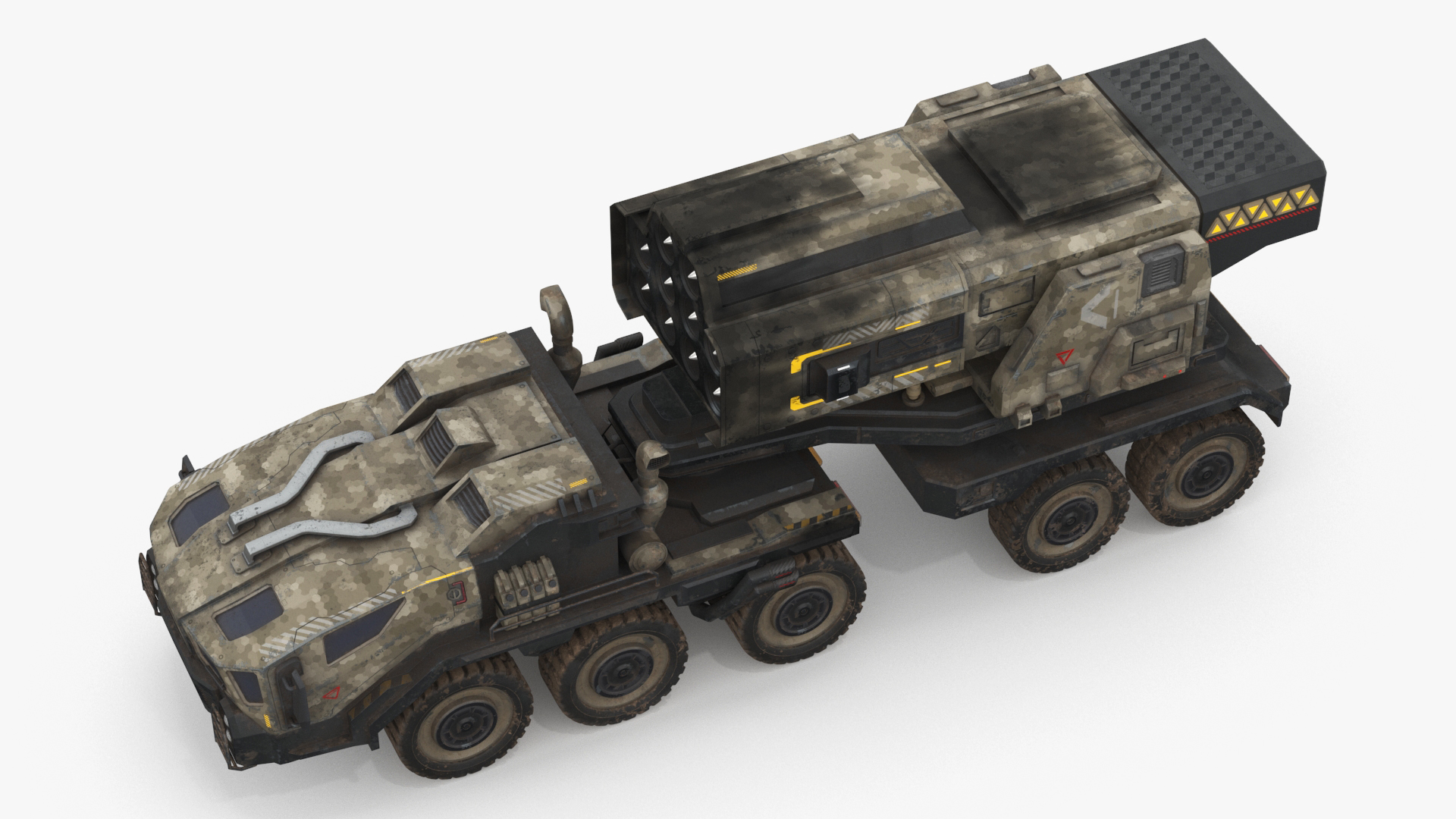 3D model Futuristic Missile Truck Dirty