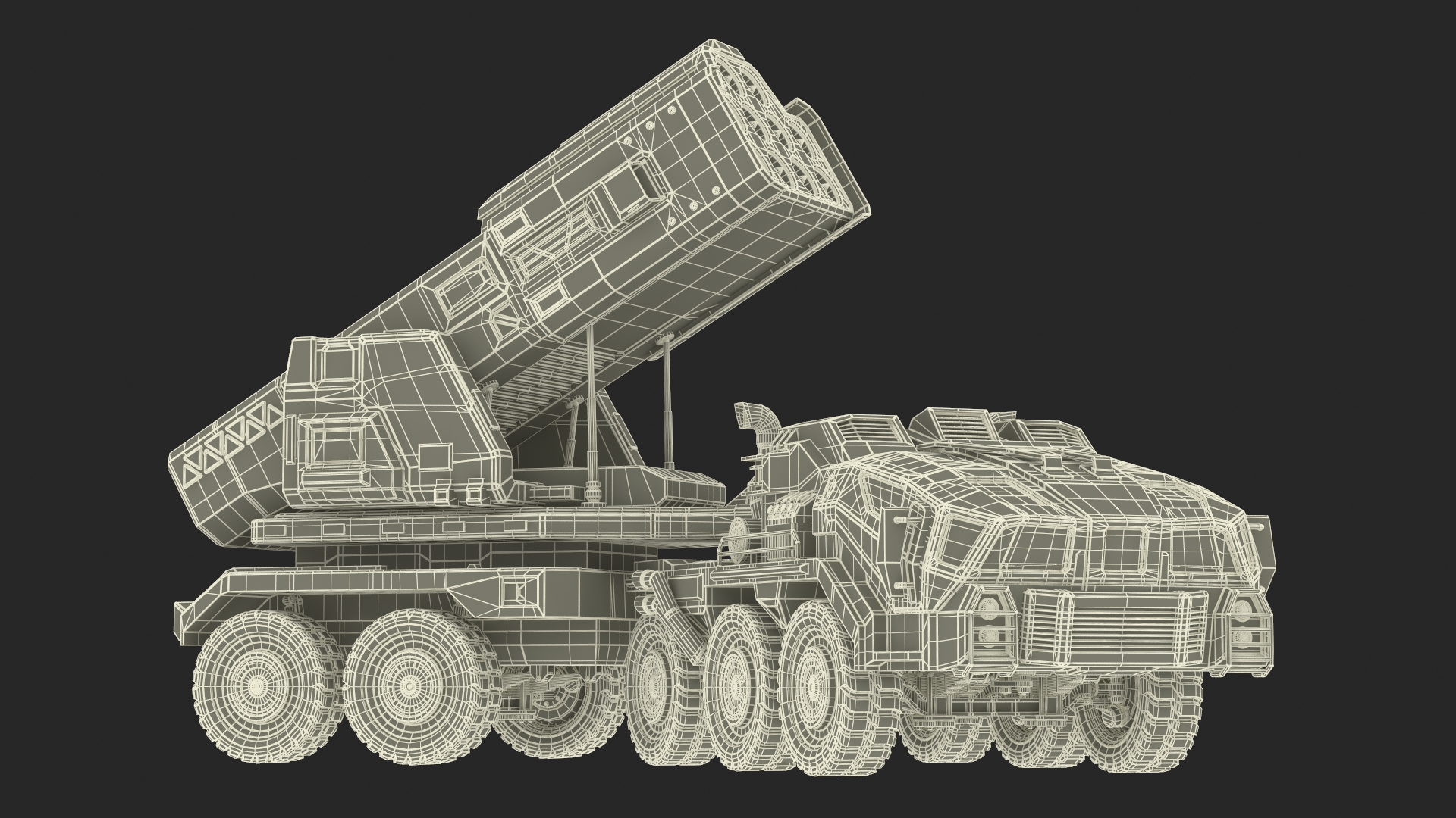 3D model Futuristic Missile Truck Dirty
